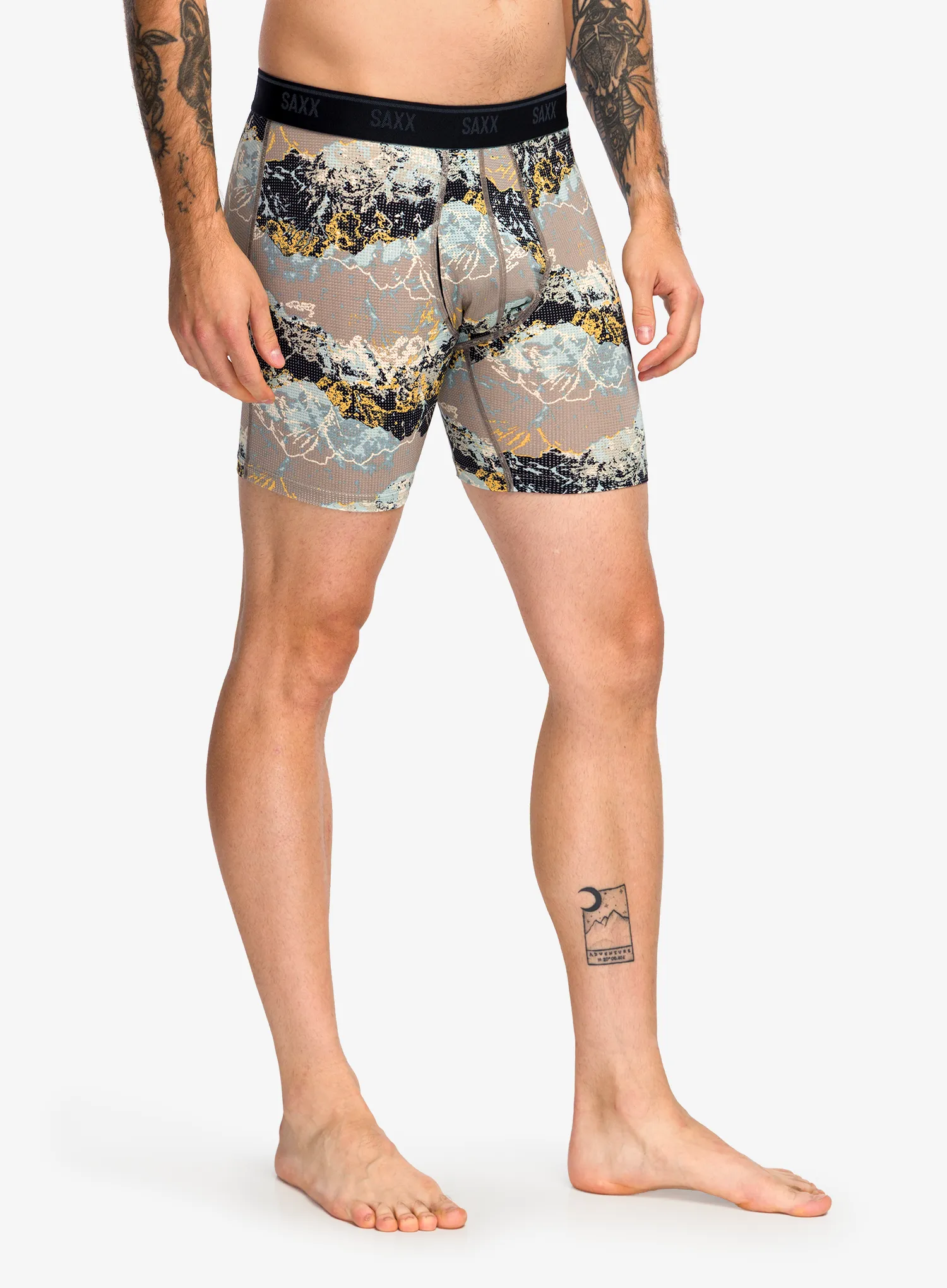 Termoaktyvūs šortukai Saxx Quest Quick-Dry Mesh Boxer Brief Fly - summits/cinder