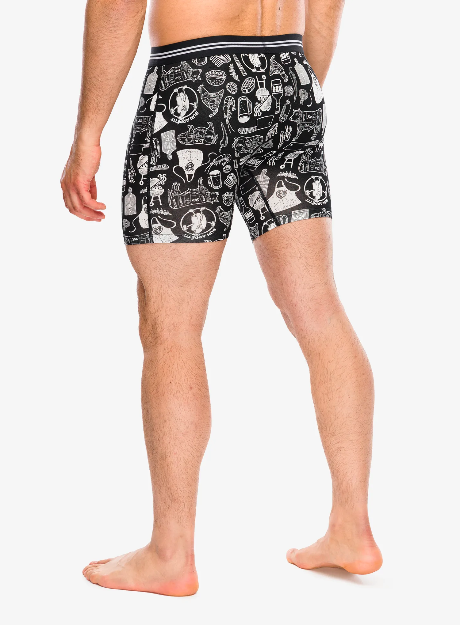 Termoaktyvūs šortukai Saxx Vibe Xtra Soft Comfort Boxer Brief Fly - bun appetit/black