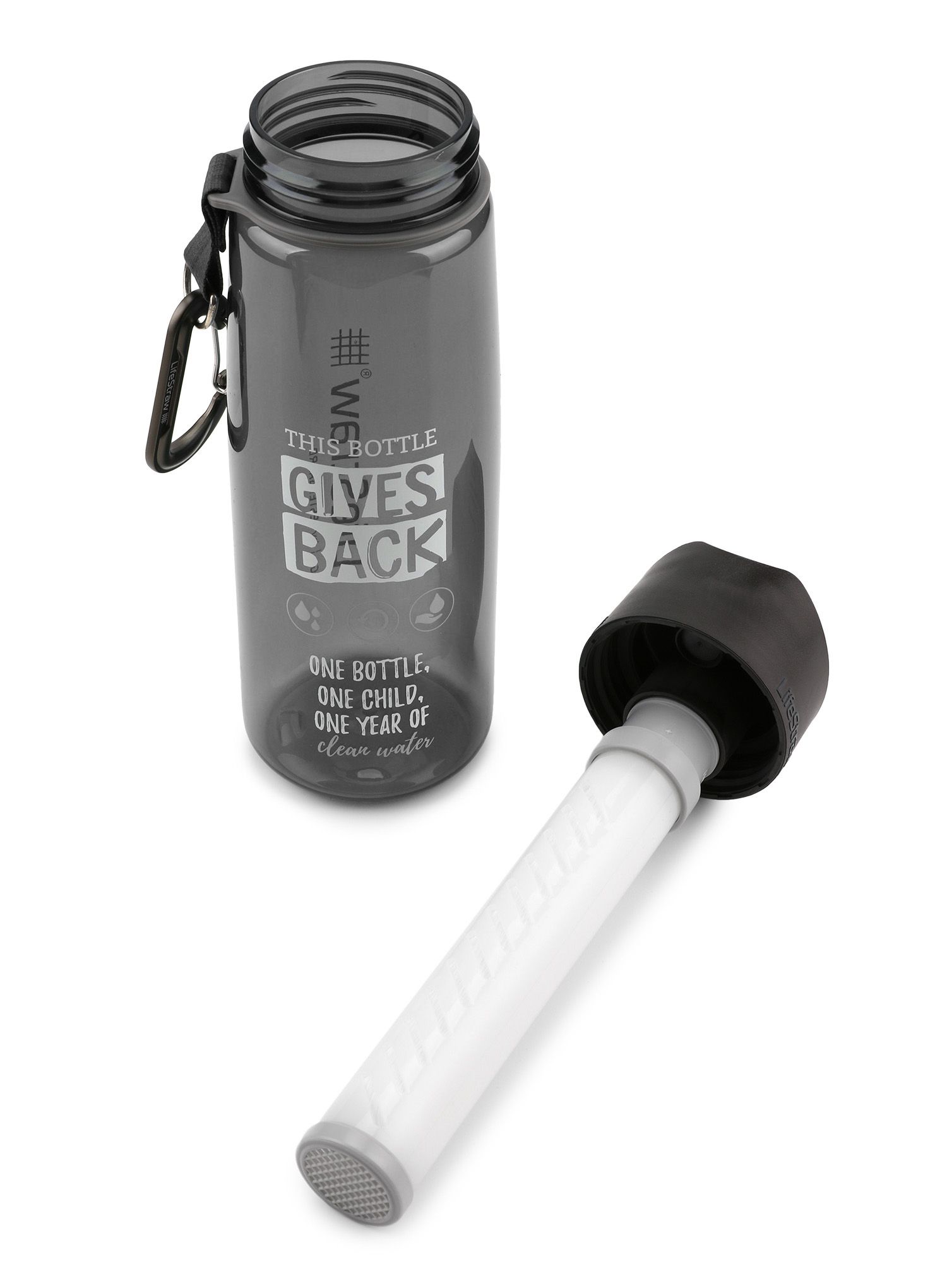 Butelis Lifestraw Go 2-stage 22 oz (650 ml) - grey