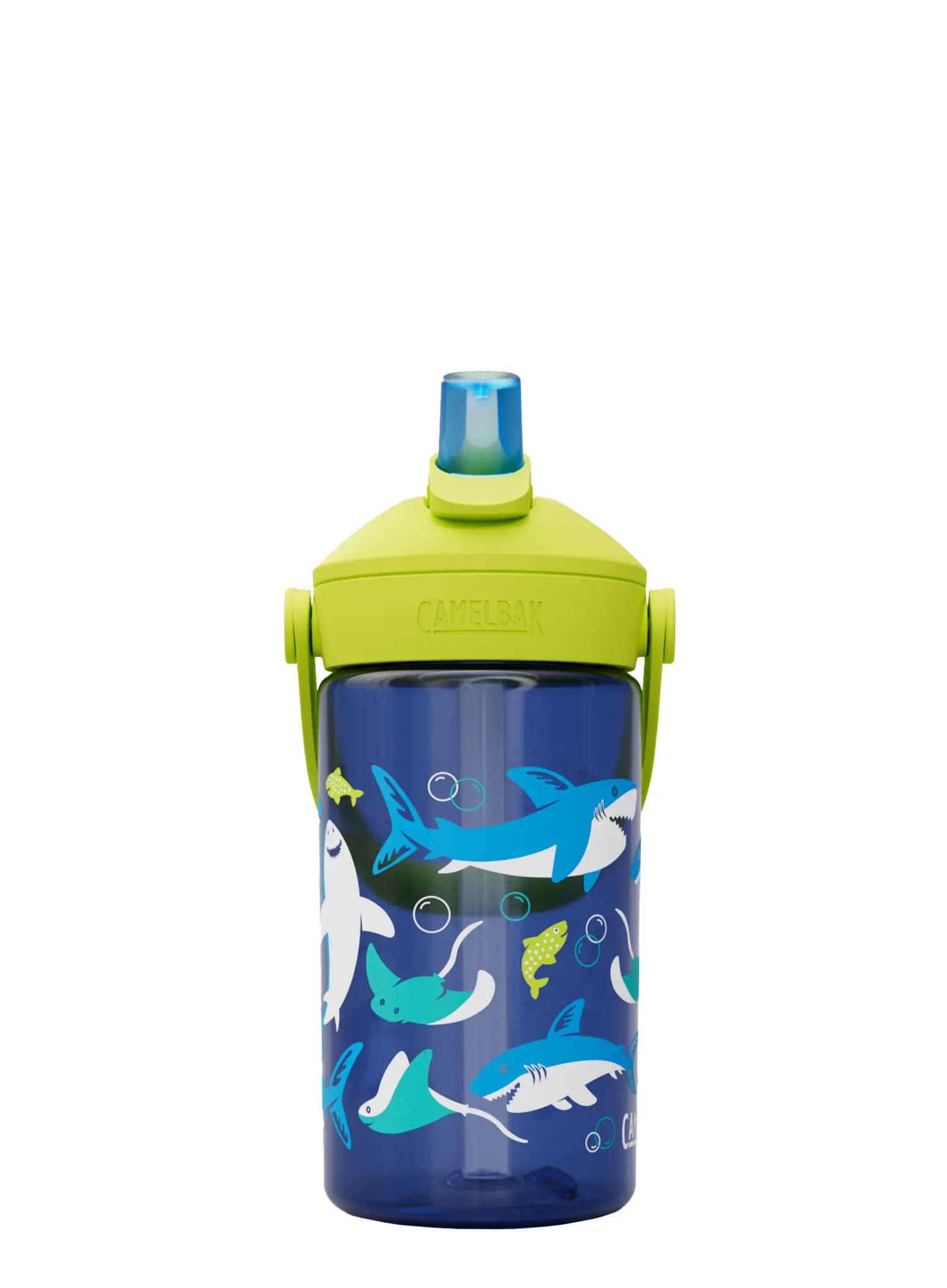 Vaikiškas vandens buteliukas CamelBak Thrive Flip Straw Kids 400ml - sharks and rays