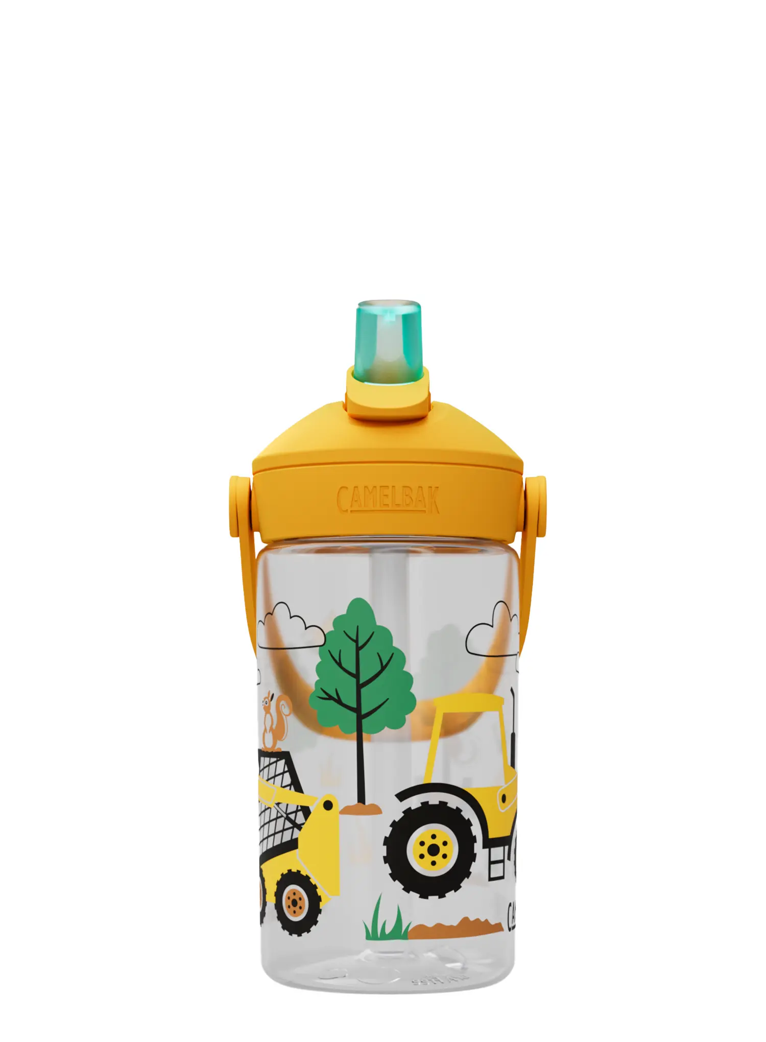 Vaikiškas vandens buteliukas CamelBak Thrive Flip Straw Kids 400ml - tractors and trees