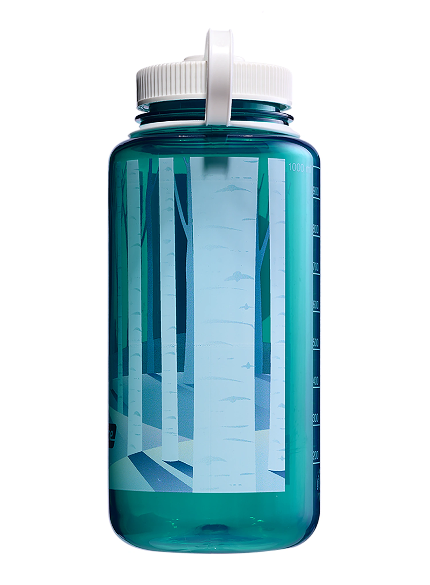 Butelis Nalgene Wide Mouth 32 oz (946 ml) - trout w/landscape forest