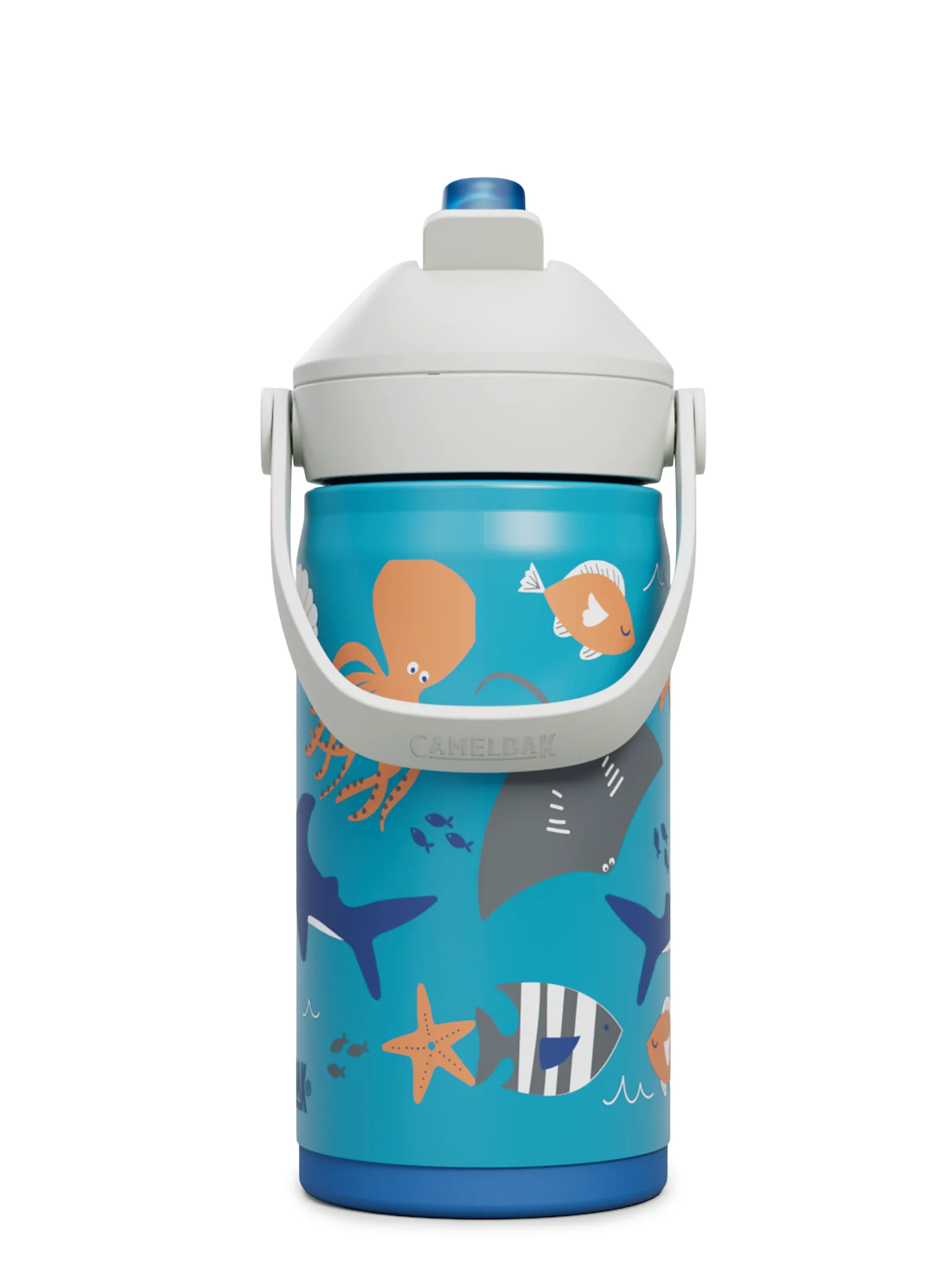 Termo butelis vaikams Camelbak Thrive Flip Straw Kids Insulated SST 350 ml - ocean life
