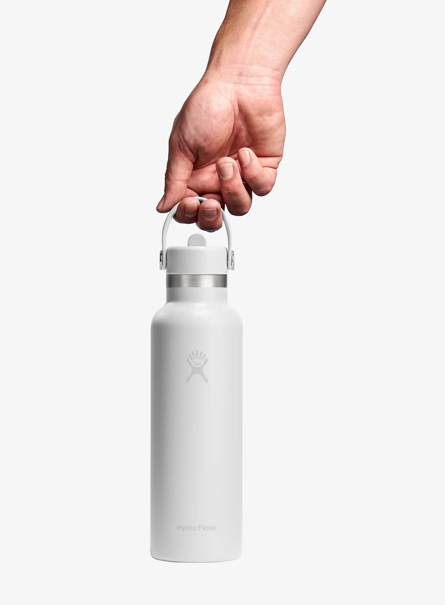 Termo butelis Hydro Flask 21 Oz Standard Flex Straw Cap (621 ml) - white/white