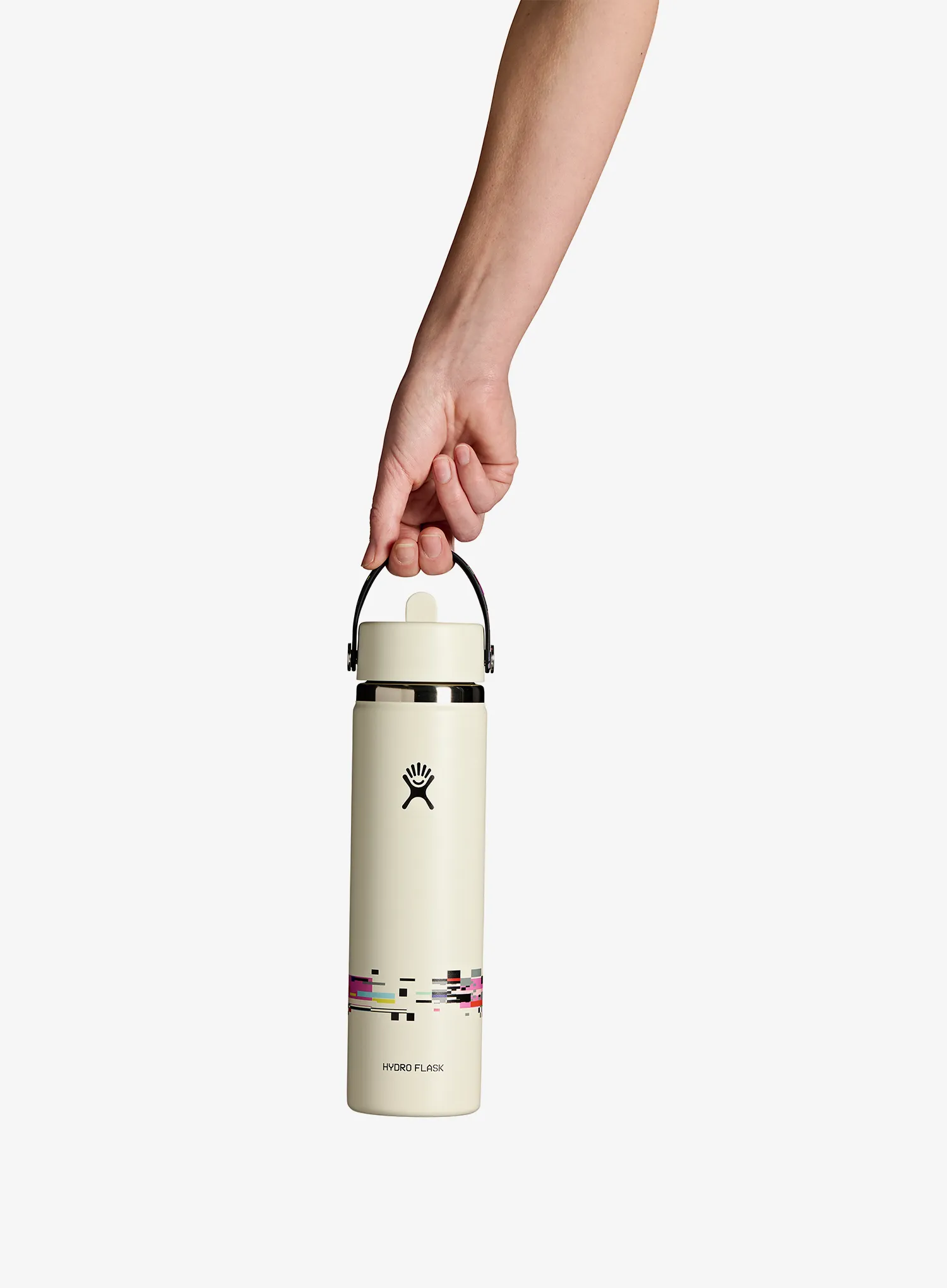 Termo butelis Hydro Flask 24 OZ Wide Flex Straw Cap (710 ml) - glitch white