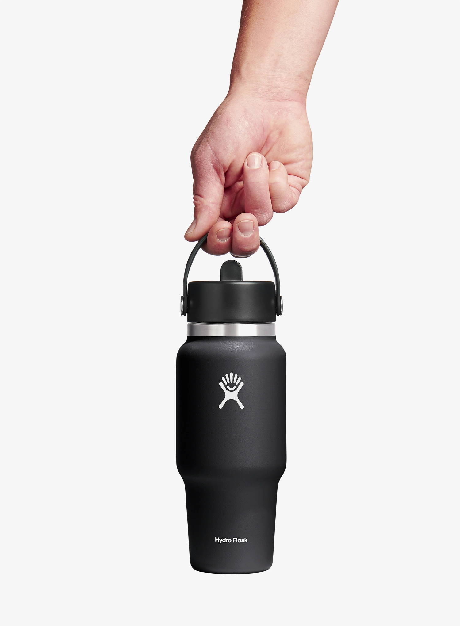 Termo butelis Hydro Flask 24 Oz Wide Flex Straw Travel Bottle (710 ml) - black