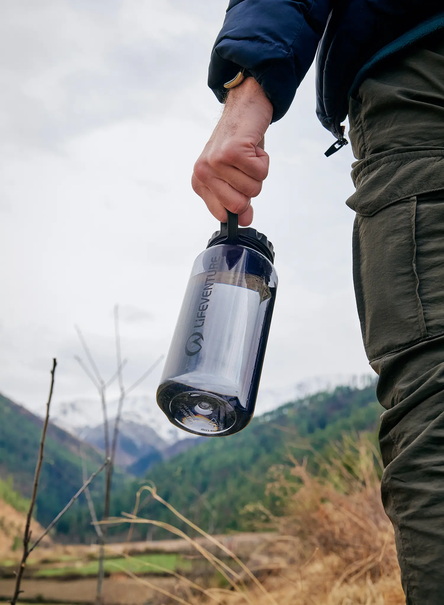 Butelis Lifeventure Tritan Flask 1000ml - graphite