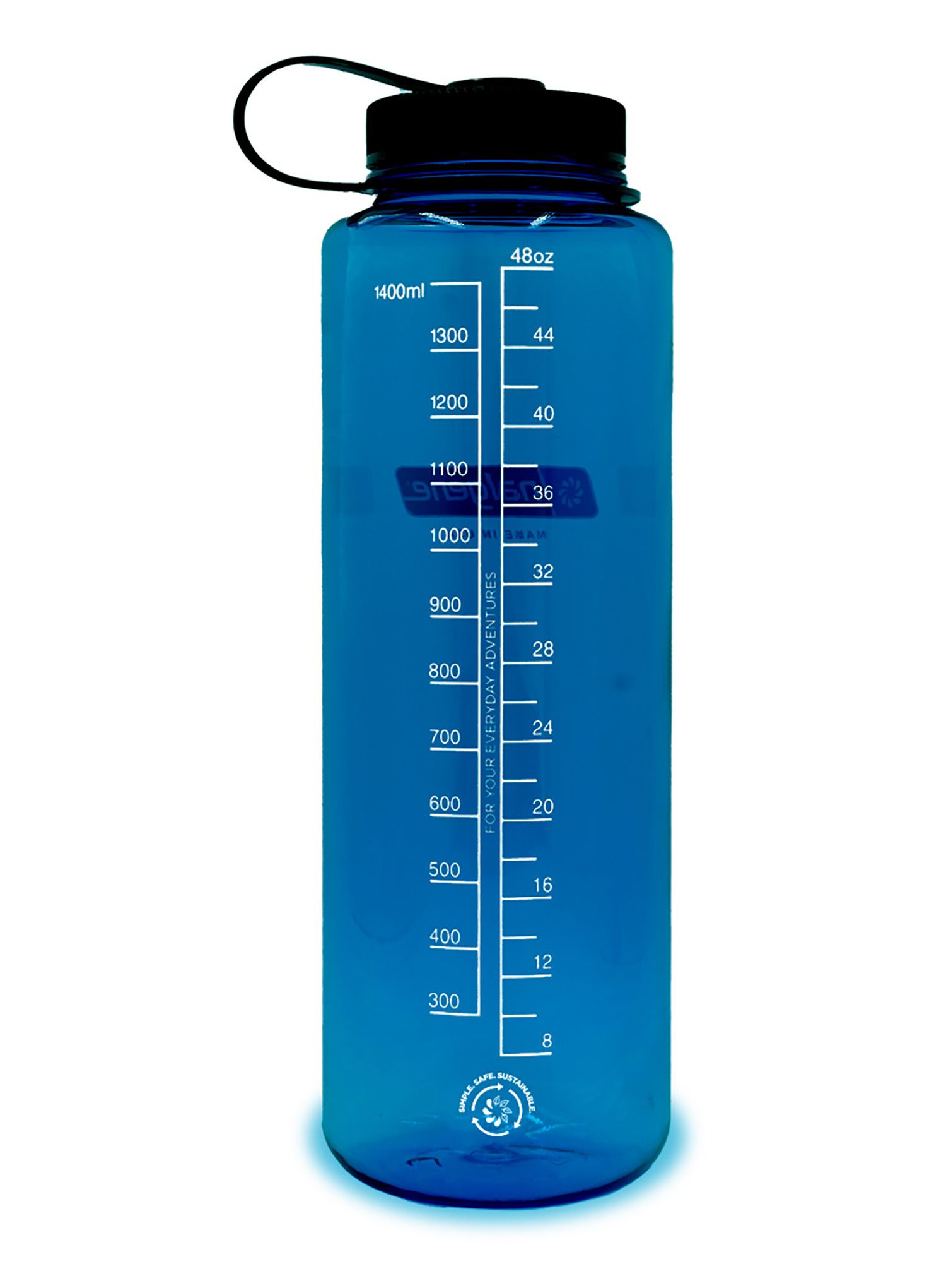 Butelis Nalgene Silo Sustain Wide Mouth 48 oz (1420 ml) - blue/black