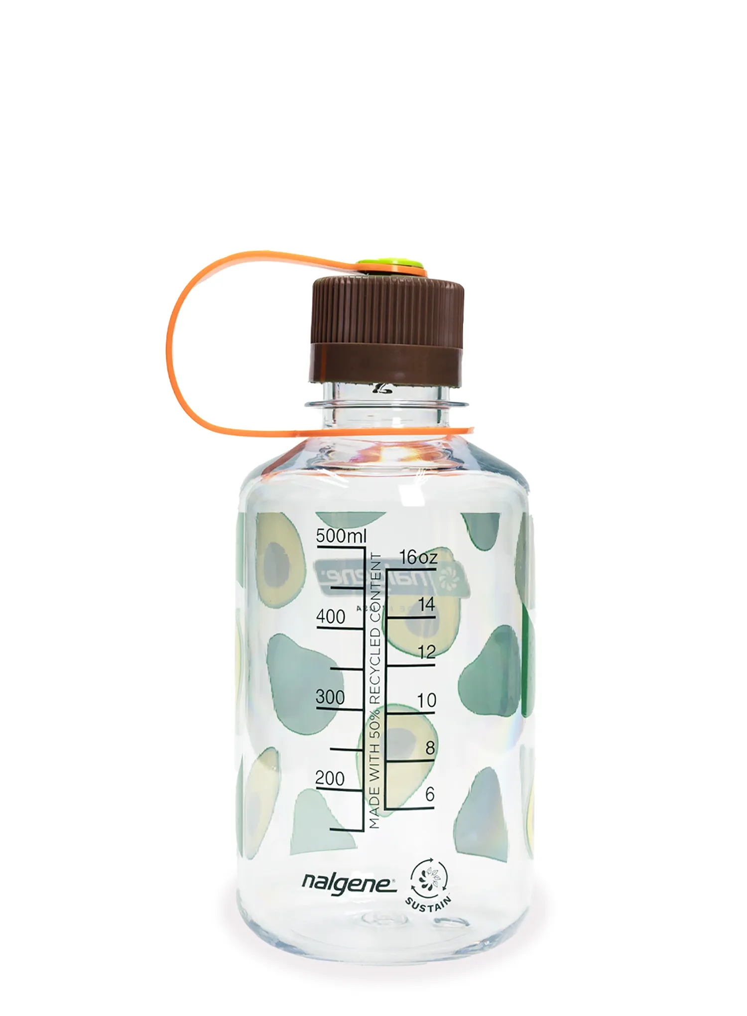 Butelis Nalgene Sustain Narrow Mouth Fruit Print 16 oz (473 ml) - avocados