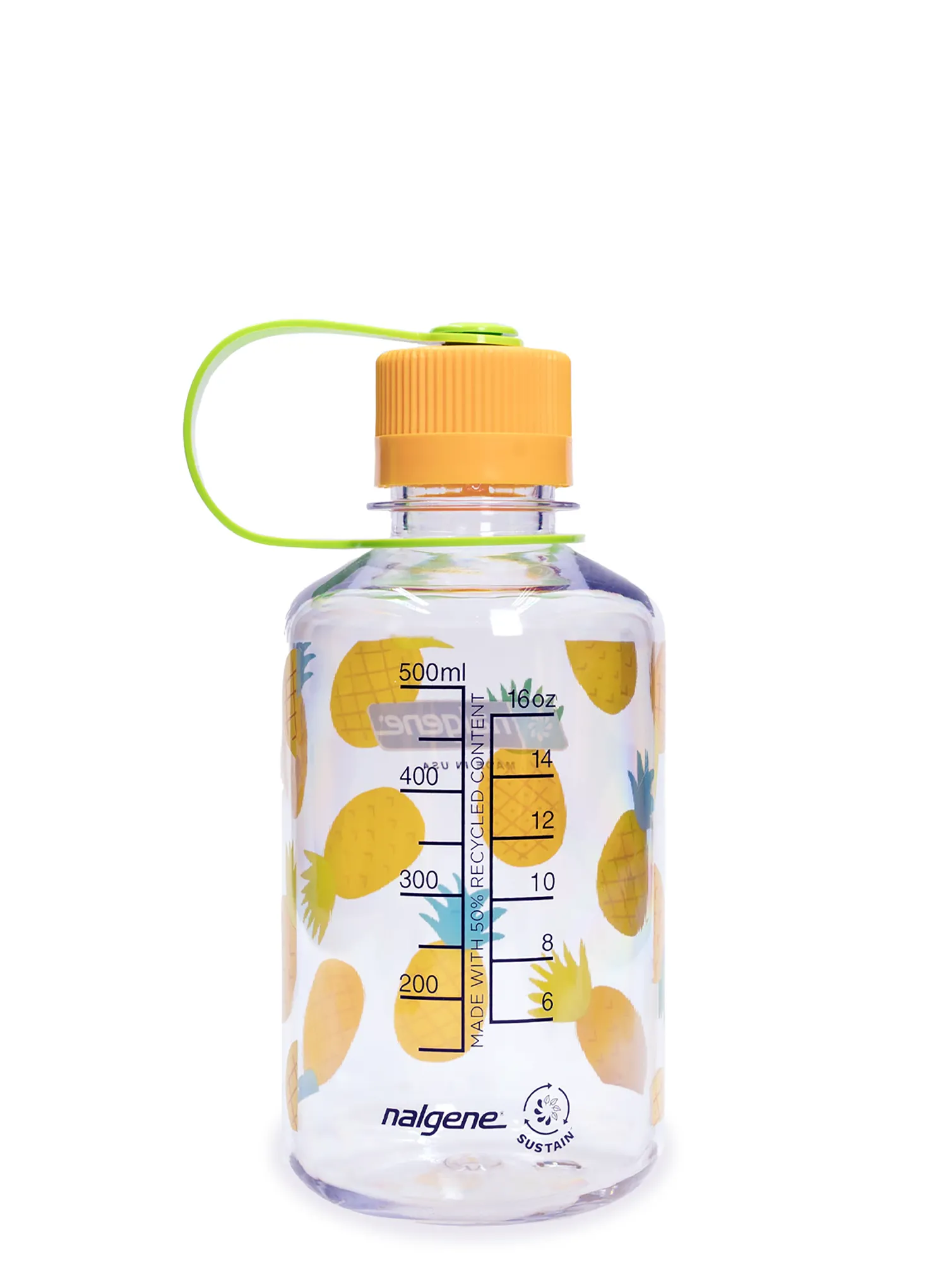 Butelis Nalgene Sustain Narrow Mouth Fruit Print 16 oz (473 ml) - pineapples