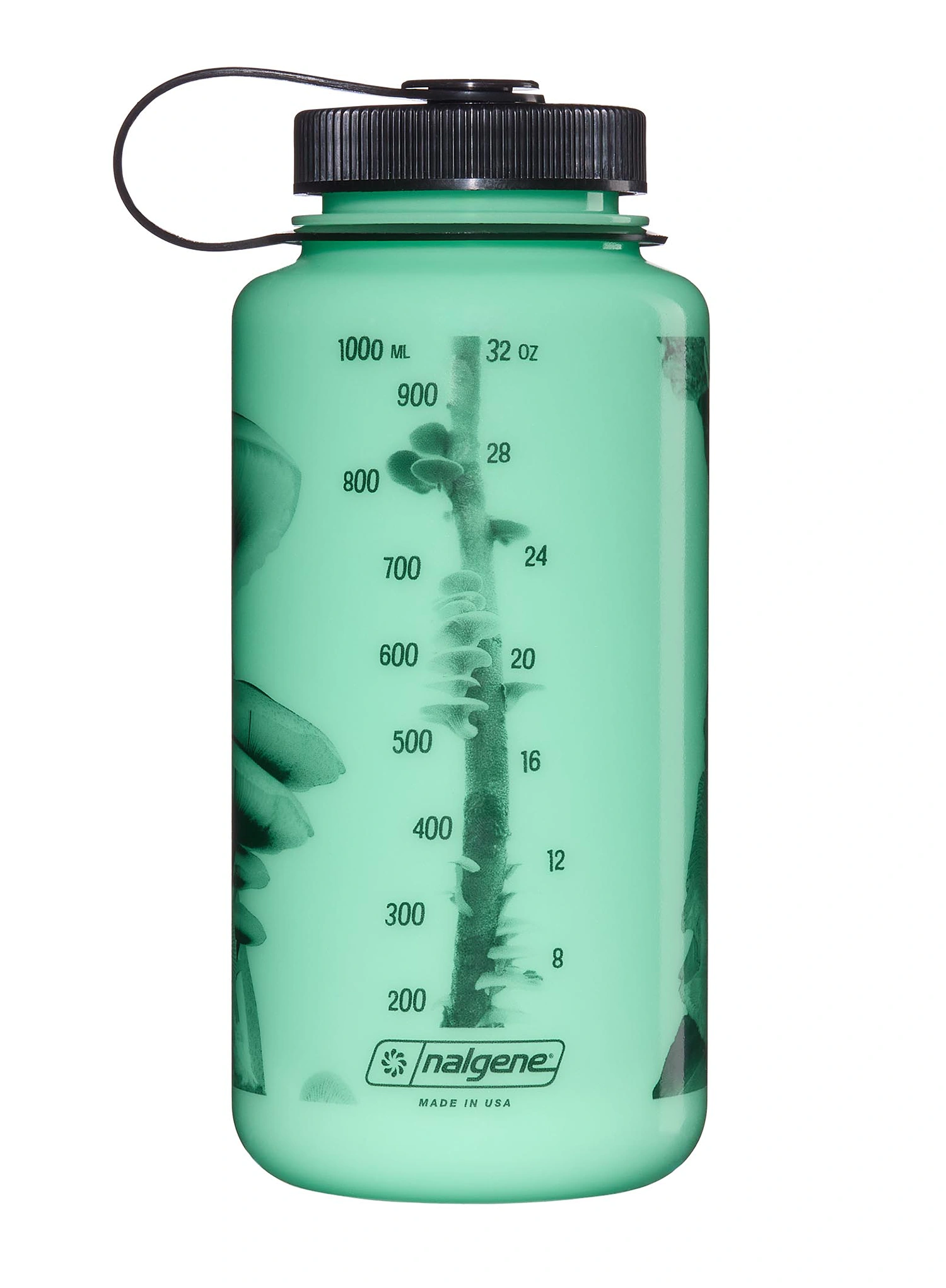 Butelis Nalgene Wide Mouth 32 oz (946 ml) - w/black mushrooms