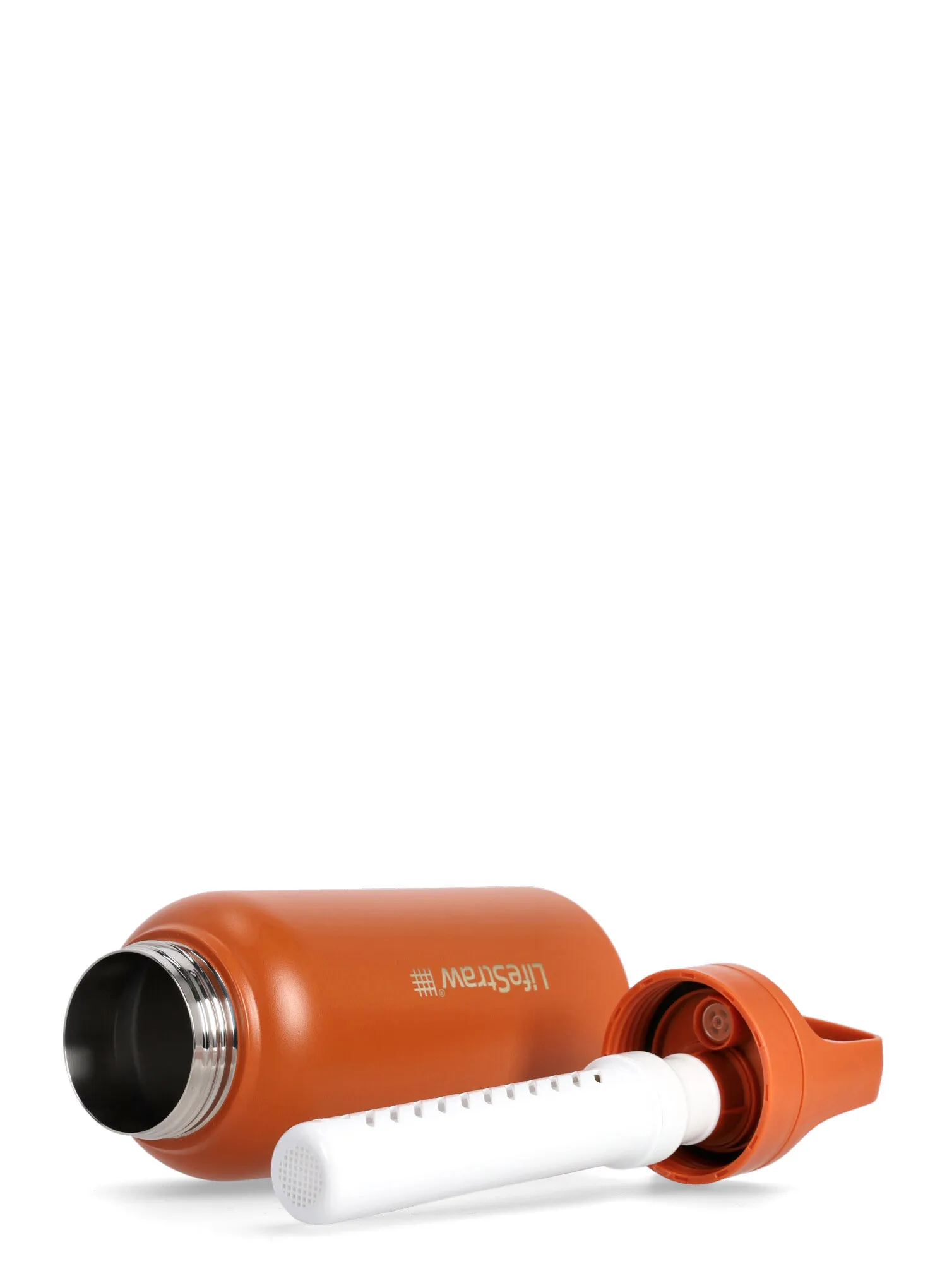 Butelis su filtru Lifestraw Go 2.0 Stainless Steel Water Filter 1 L - kyoto orange