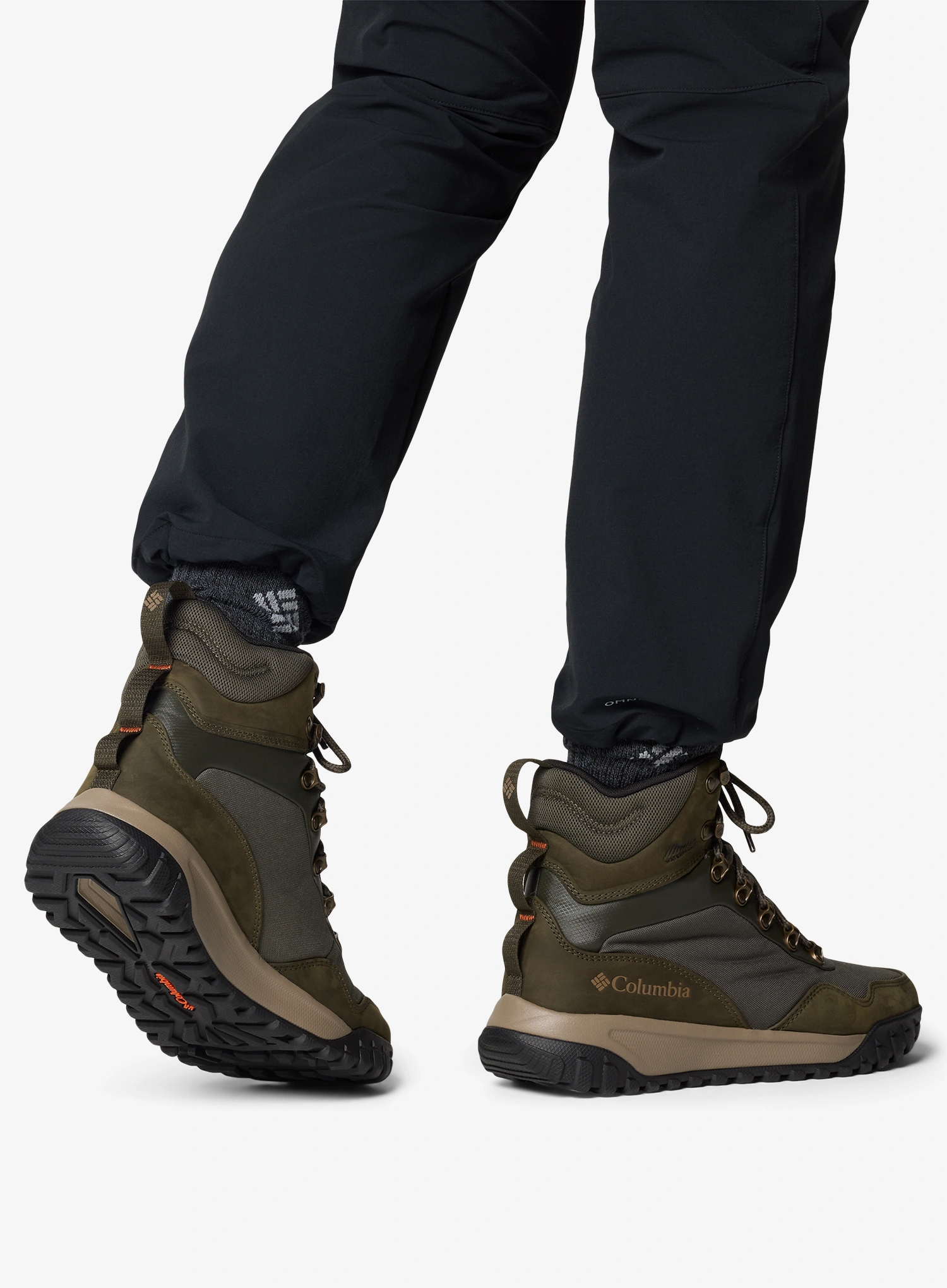 Vyriški batai Columbia Burnsider Omni-Heat Infinity - deep olive/tangy orange