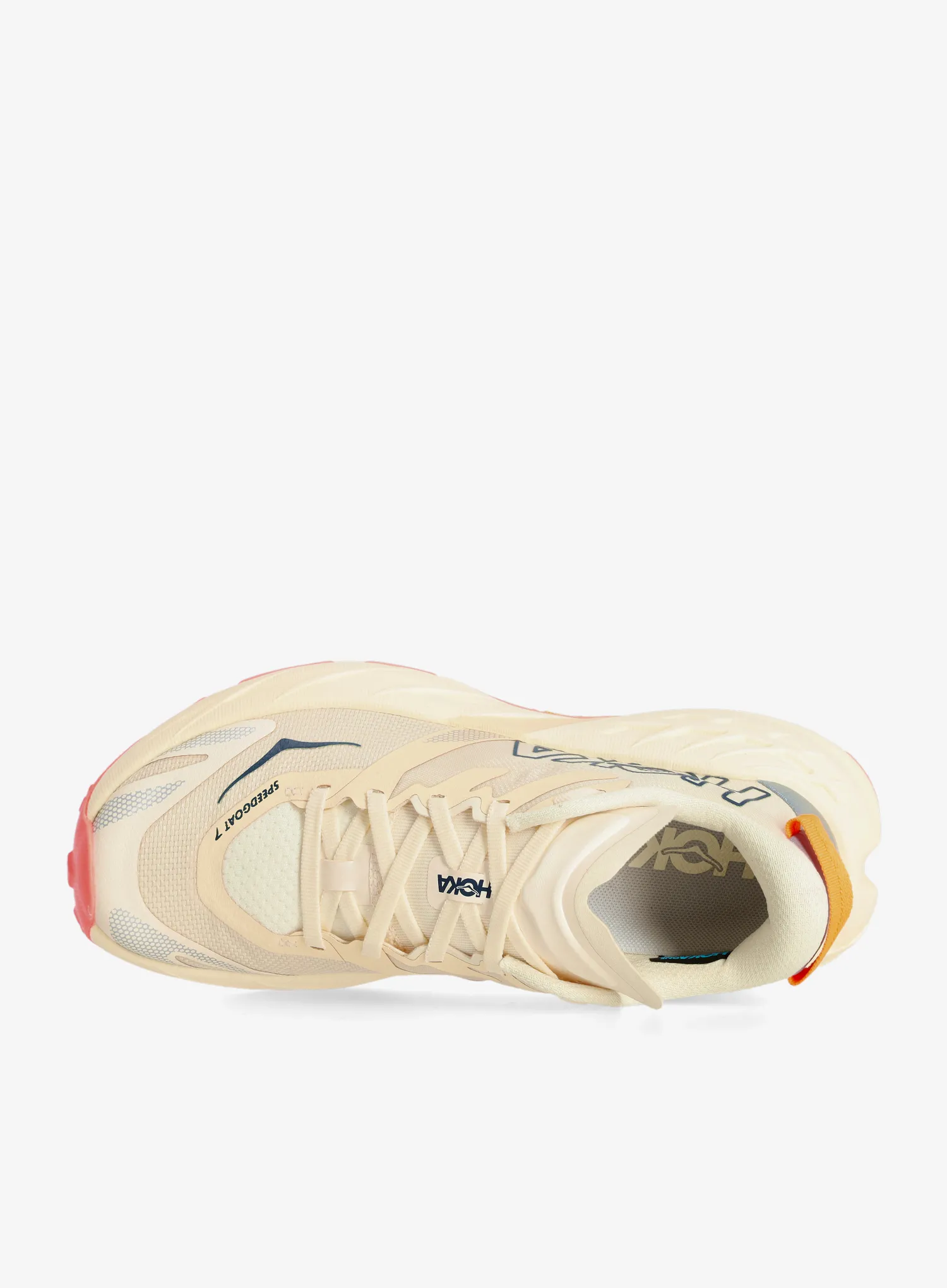 Bėgimo bateliai moterims Hoka Speedgoat 7 - vintage yellow/neon flame