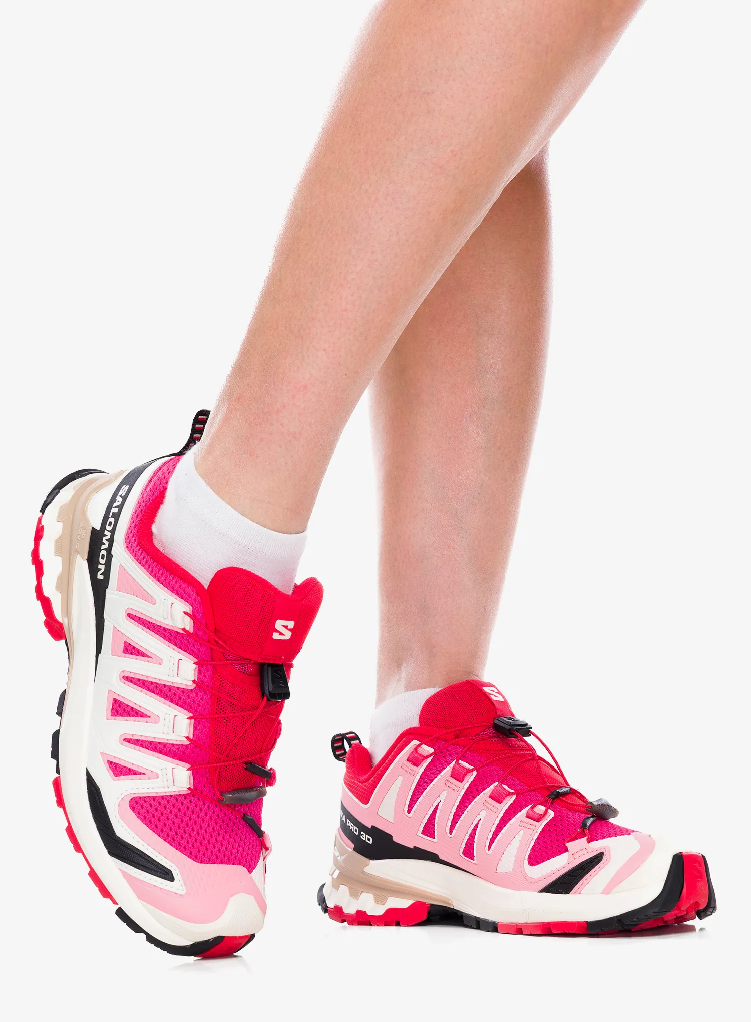Bėgimo bateliai moterims Salomon Xa Pro 3D V9 - rouge/vanilla/red