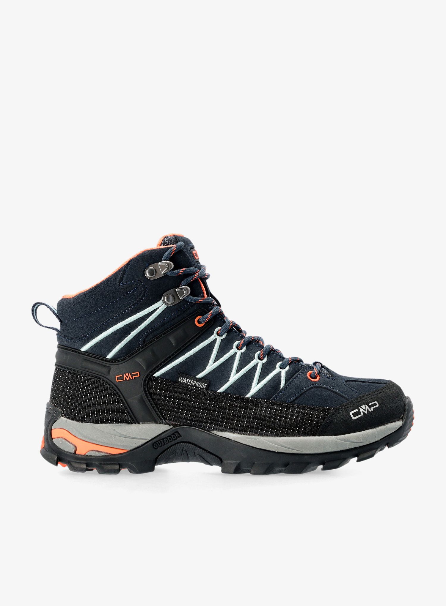 Turistiniai batai moterims CMP Rigel Mid WP - blue/giada/peach