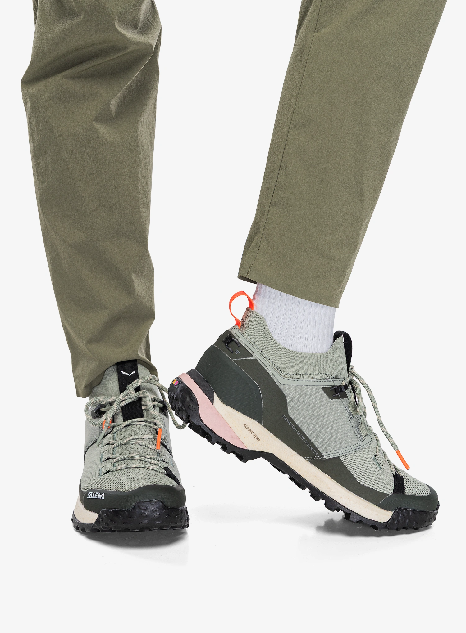 Turistiniai batai moterims Salewa Puez 2 Knit Ptx - shadow/olive