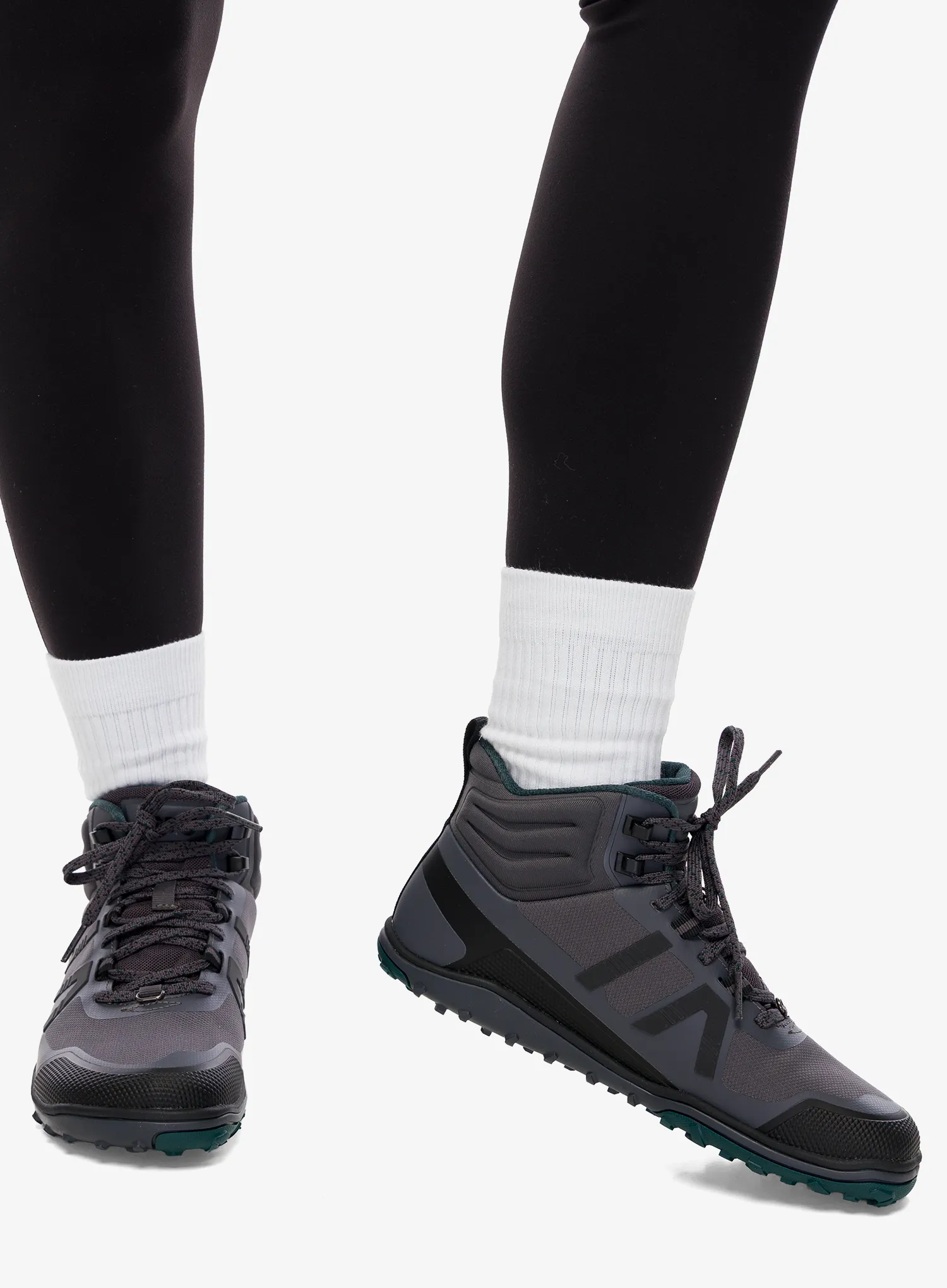 Turistiniai batai moterims Xero Shoes Scrambler Mid II WP - asphalt/sea moss