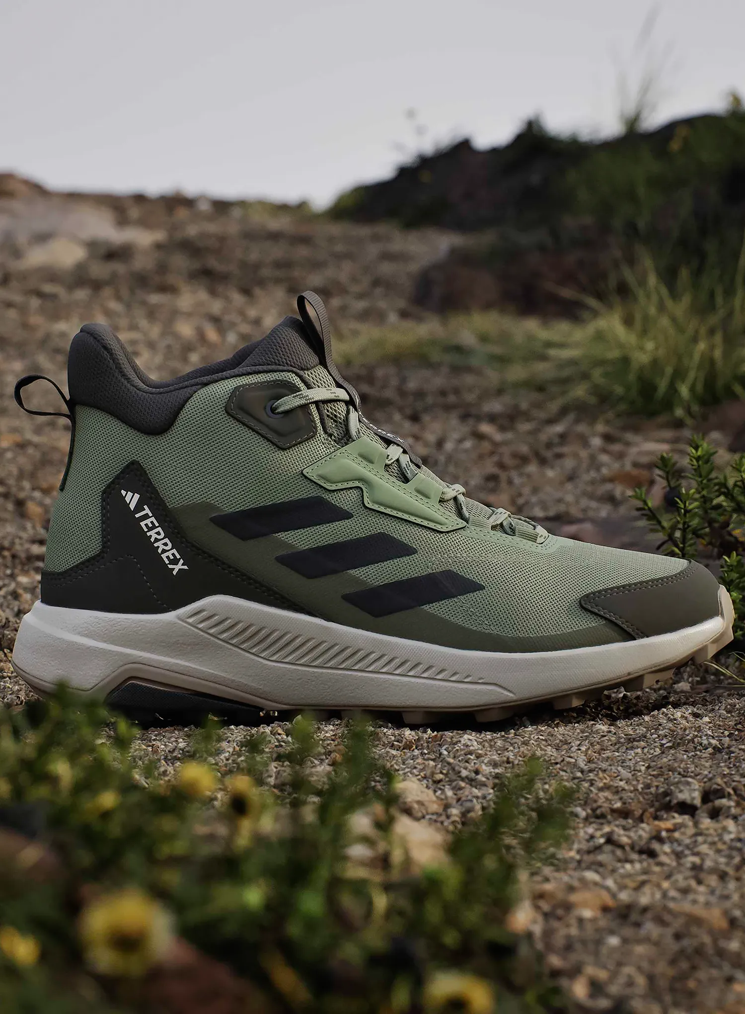 Aukšti turistiniai batai adidas TERREX Anylander Mid - tent green/core blk/olive str