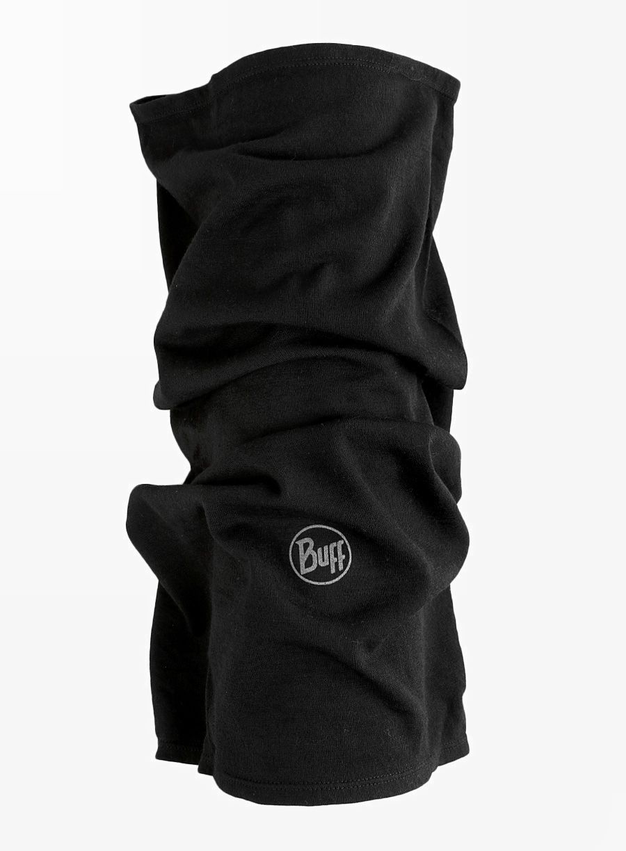 Daugiafunkcinė skara Buff Midweight Merino Wool - solid black