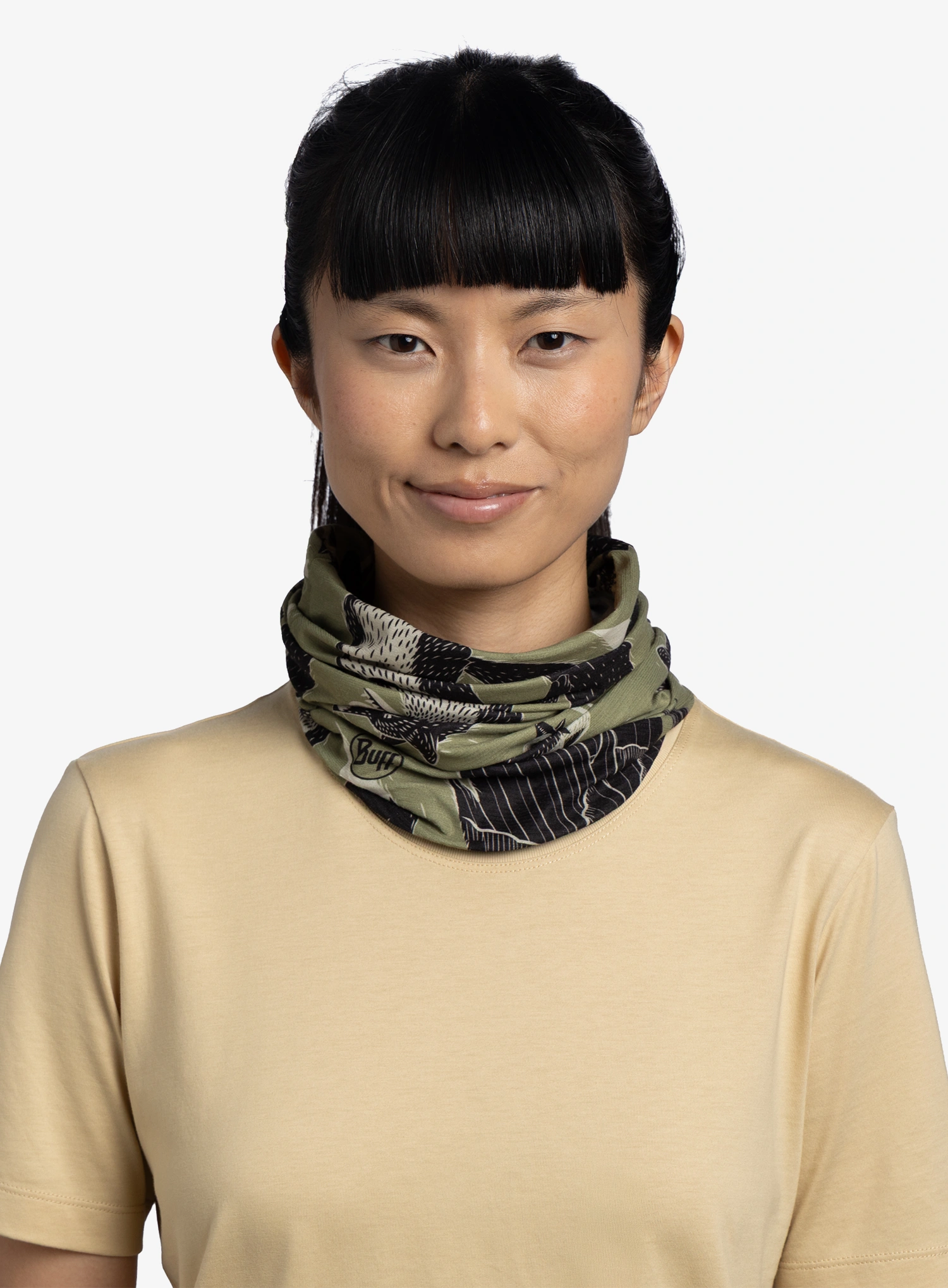 Daugiafunkcinė skara Buff Coolnet UV - rub chomp khaki     