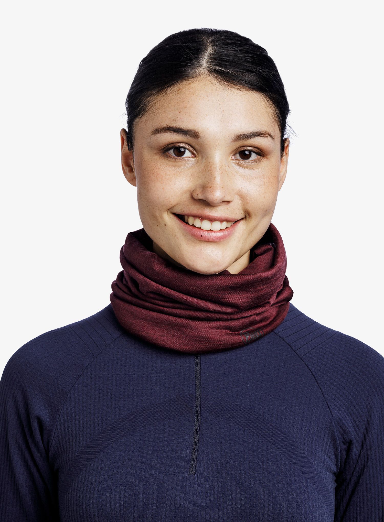 Daugiafunkcinė skara Buff Lightweight Merino Wool - solid garnet