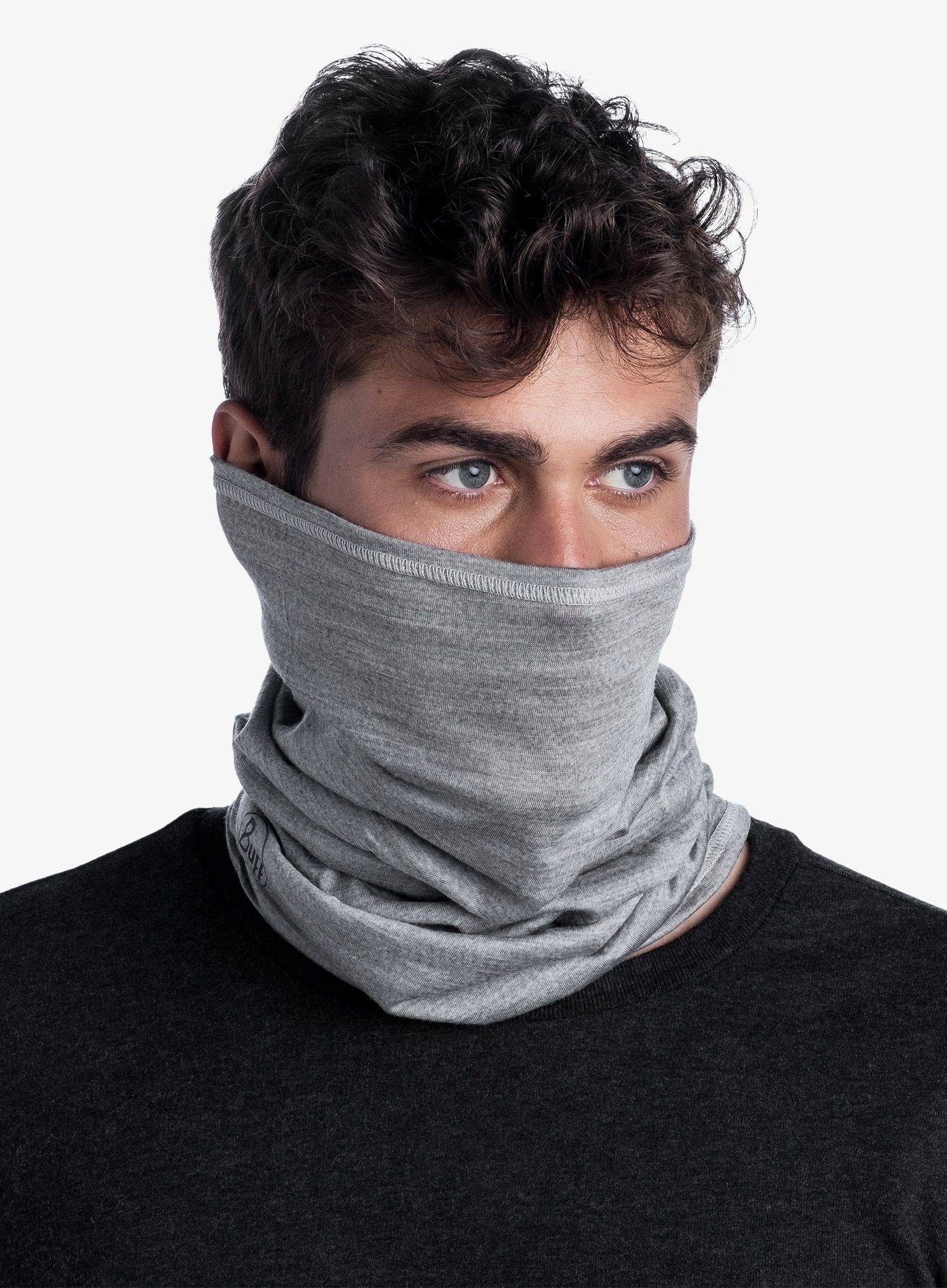Daugiafunkcinė skara Buff Lightweight Merino Wool - solid light grey