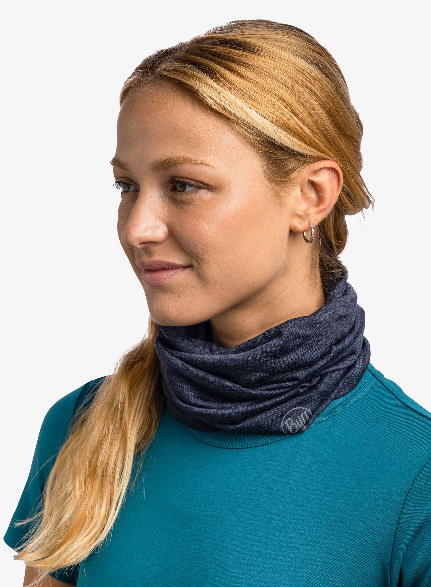 Daugiafunkcinė skara Buff Lightweight Merino Wool - solid night blue