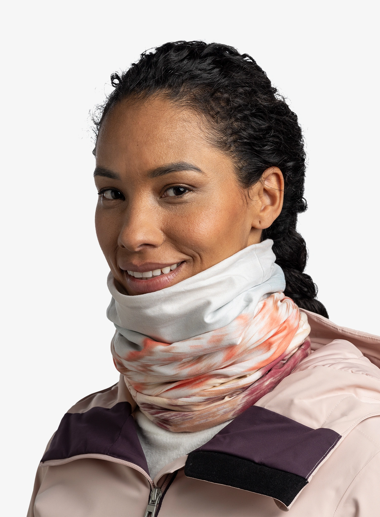 Daugiafunkcinė skara Buff Reversible Polar - lerna peach beige