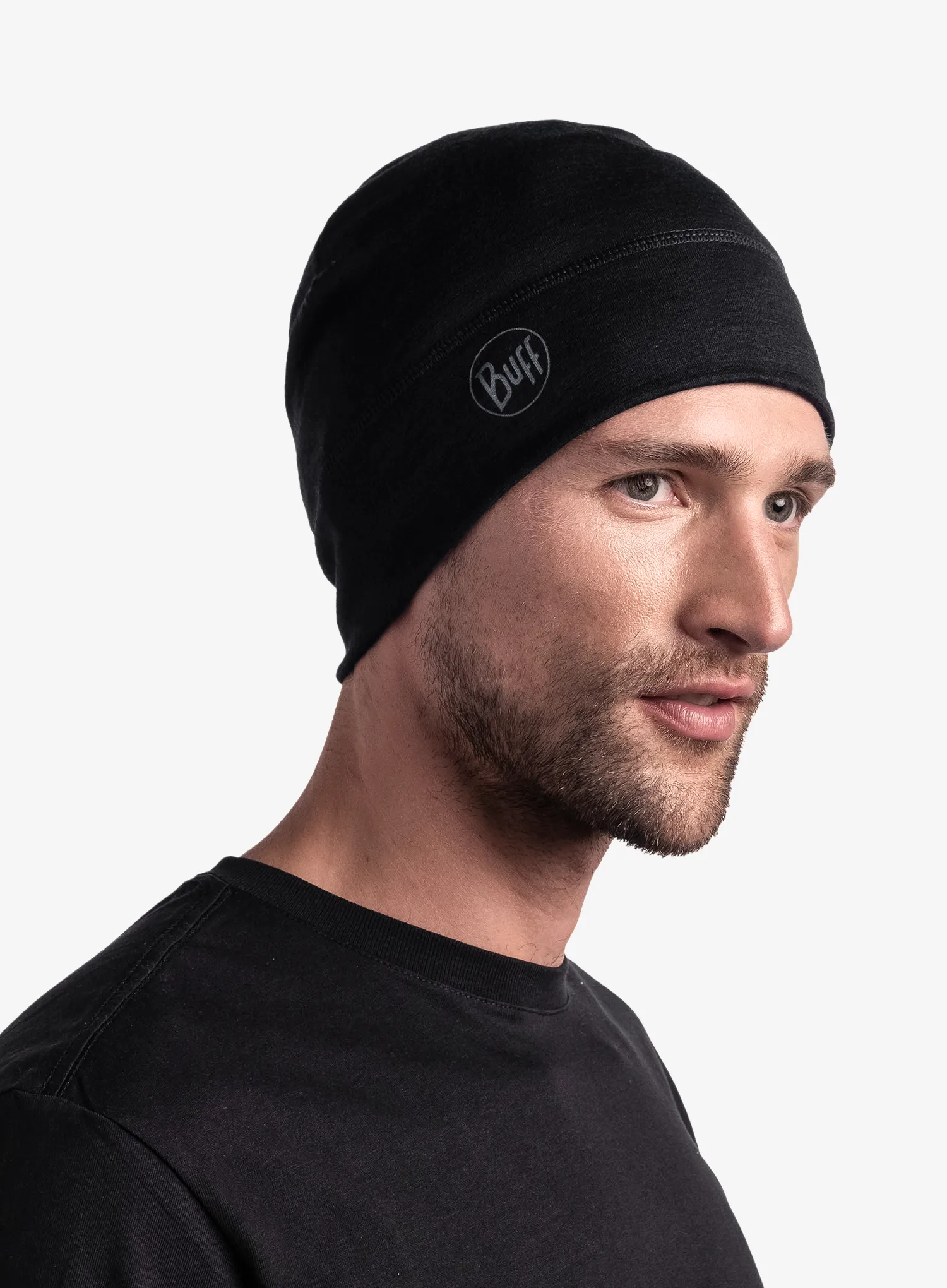 Kepurė Buff Lightweight Merino Wool Hat - solid black
