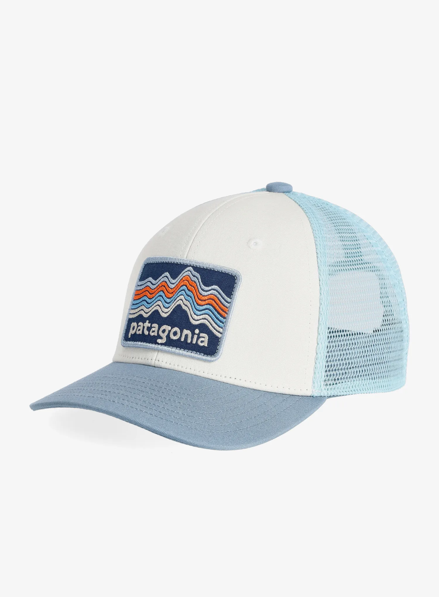 Vaikiška kepurė Patagonia Trucker Hat - ridge rise stripe/plume grey