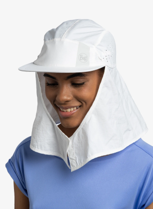 Kepurė su snapeliu Buff Desert Cap - solid white