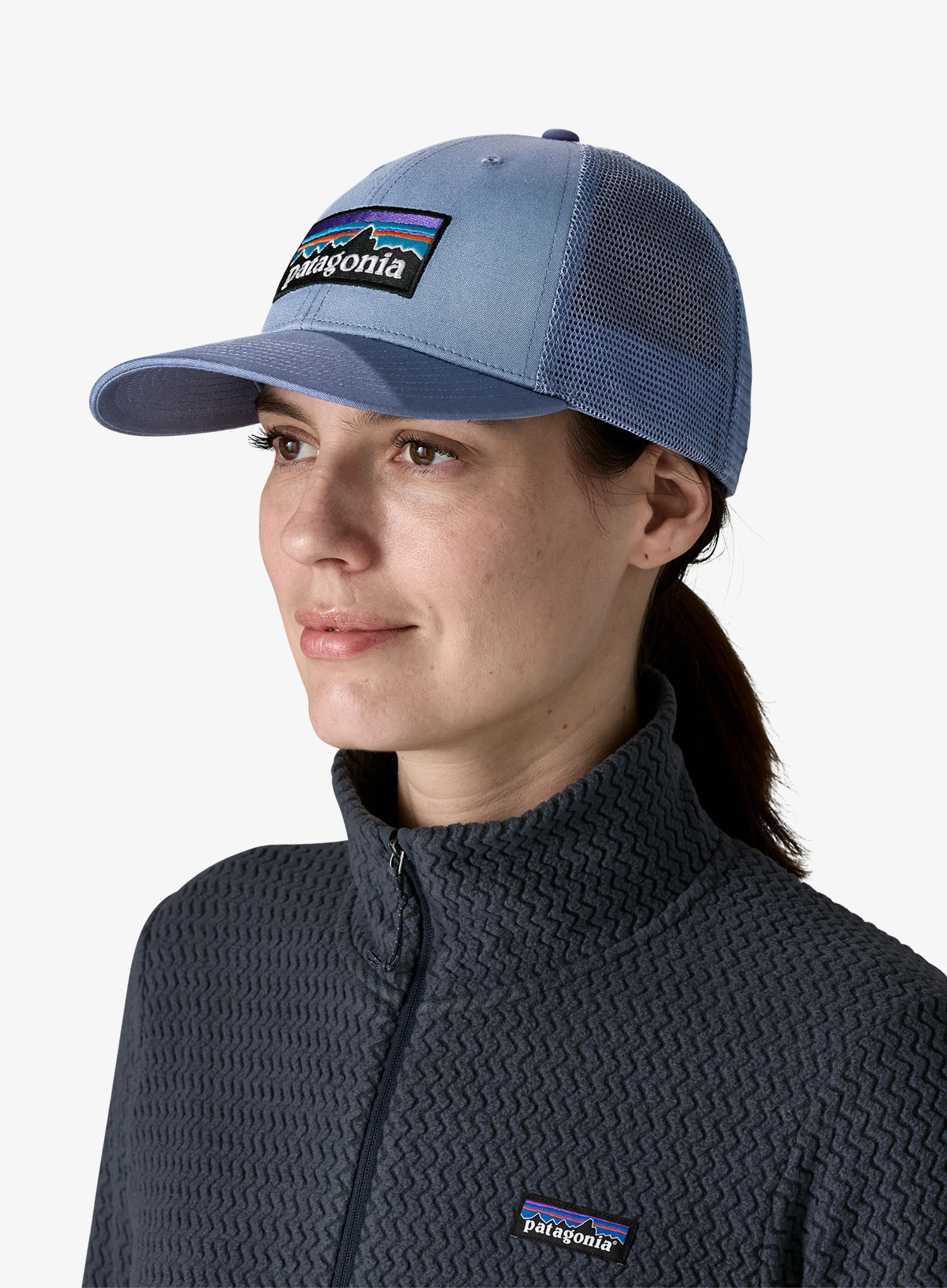 Kepurė su snapeliu Patagonia P-6 Logo LoPro Trucker Hat - barnacle blue