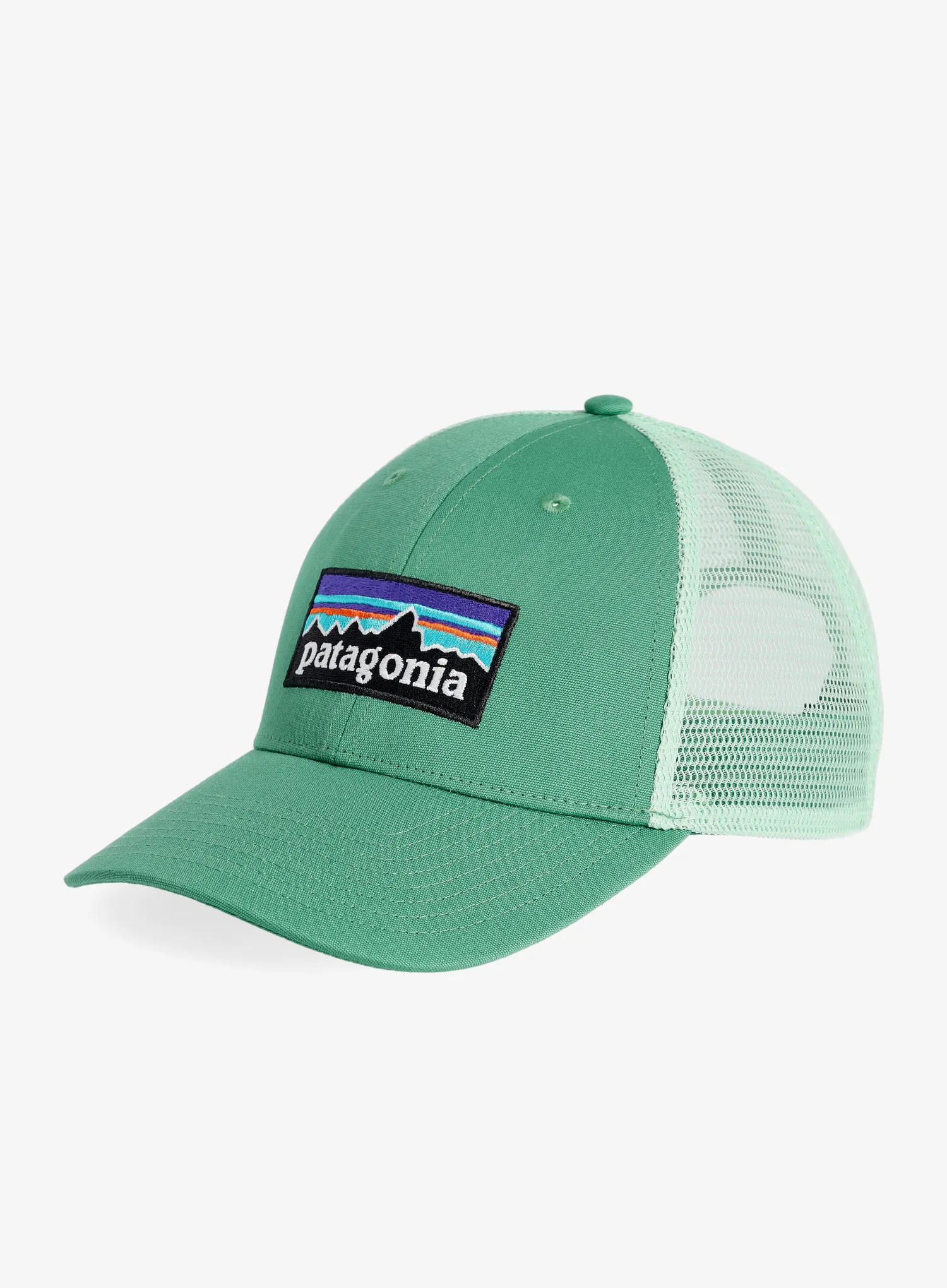 Kepurė su snapeliu Patagonia P-6 Logo LoPro Trucker Hat - heartleaf green