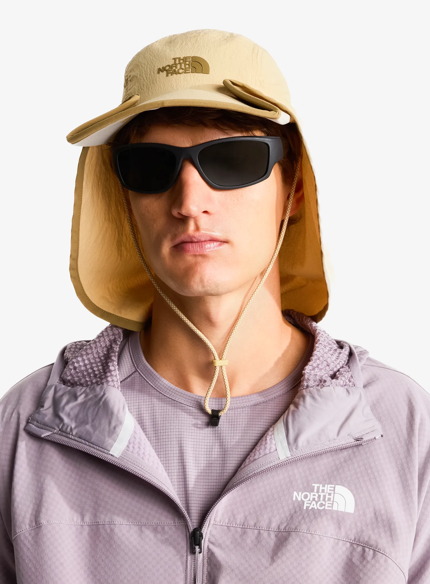 Kepurė su snapeliu The North Face Class V Convertible Sunshield - khaki stone/cedar