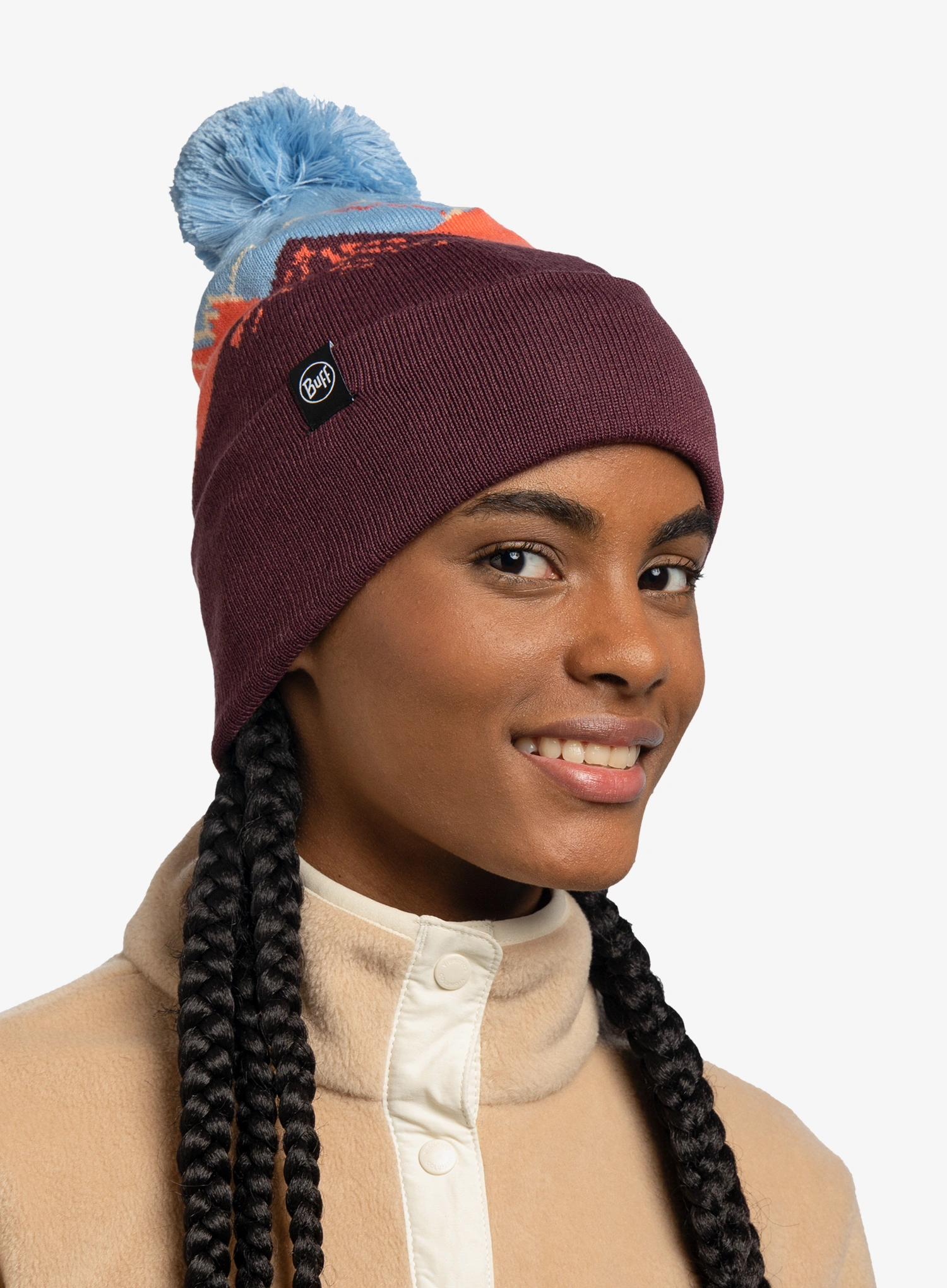 Žieminė kepurė Buff Tatik - burgundy