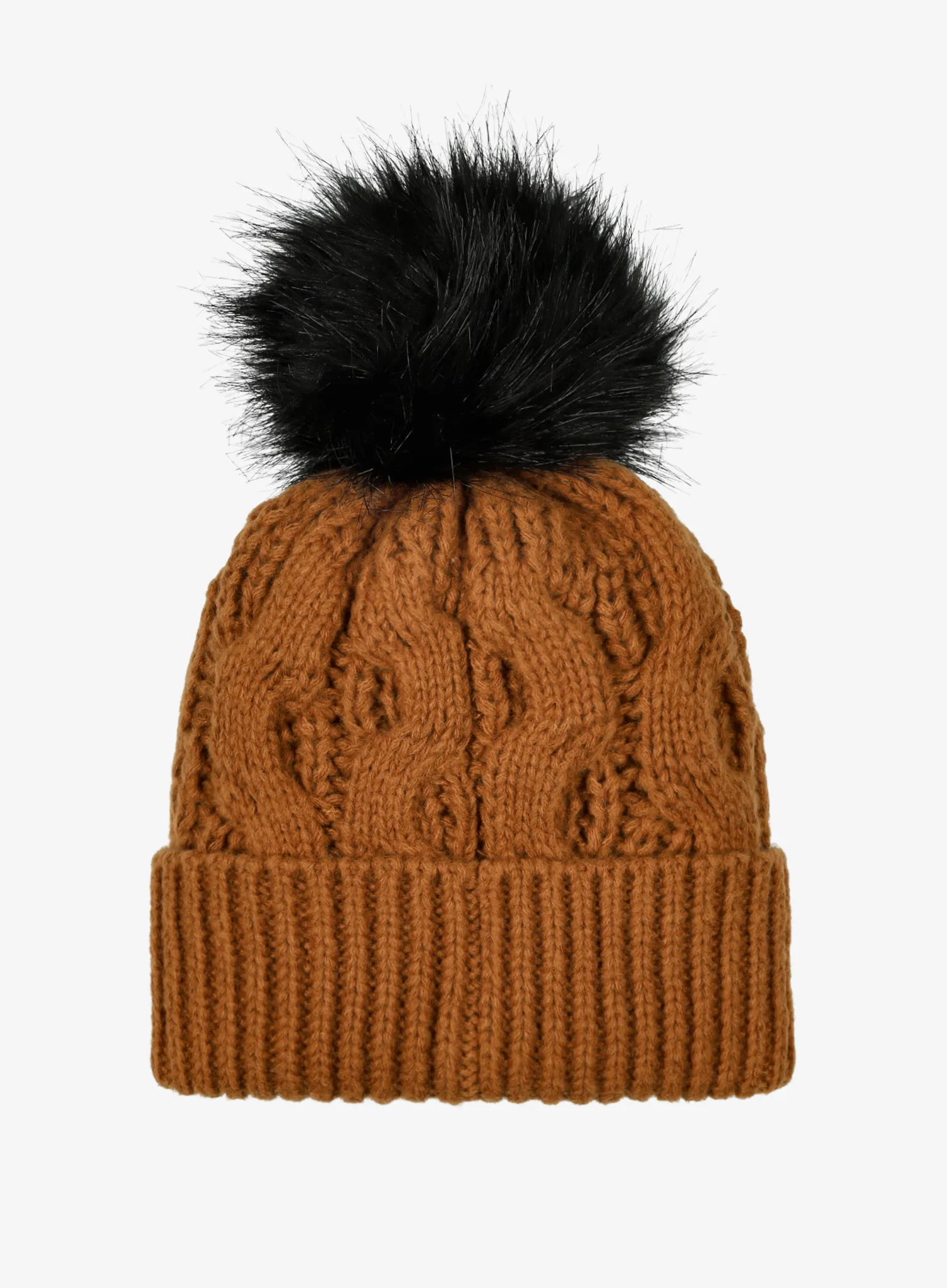 Moteriška žieminė kepurė Columbia Boundless Days Cable Knit Pom Beanie - camel brown