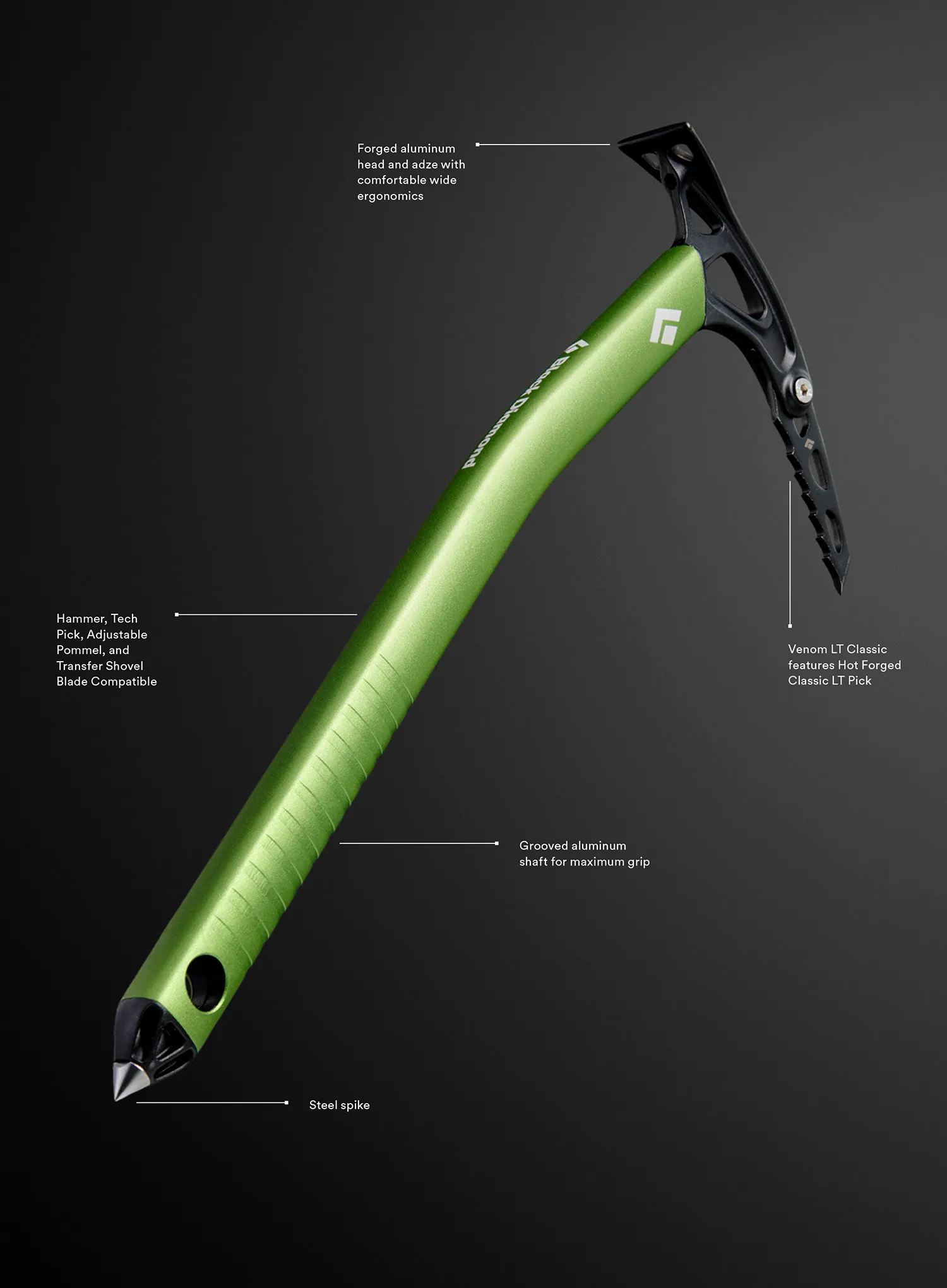Ledkirtis Black Diamond Venom LT Tech - envy green