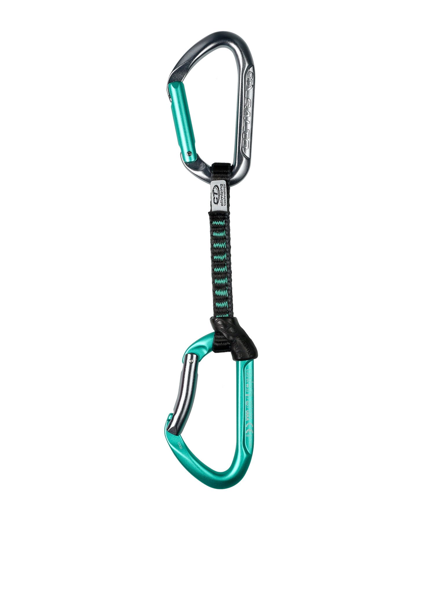 Laipiojimo atotampos Climbing Technology/SKYLOTEC Salto Set UL 12 cm 6-Pack - titanium/acquamarine