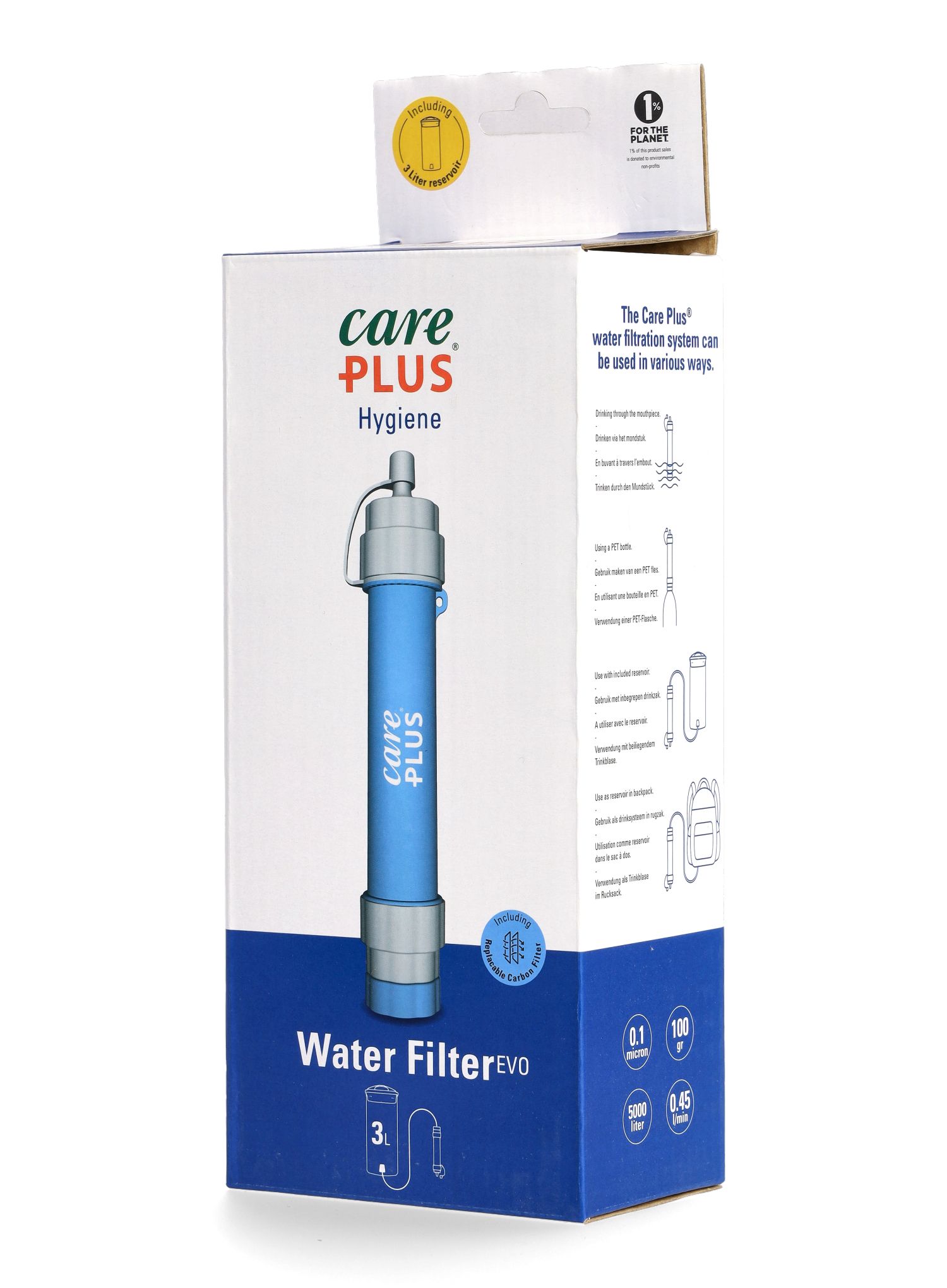 Vandens filtras Care Plus Water Filter - Evo 3l - blue