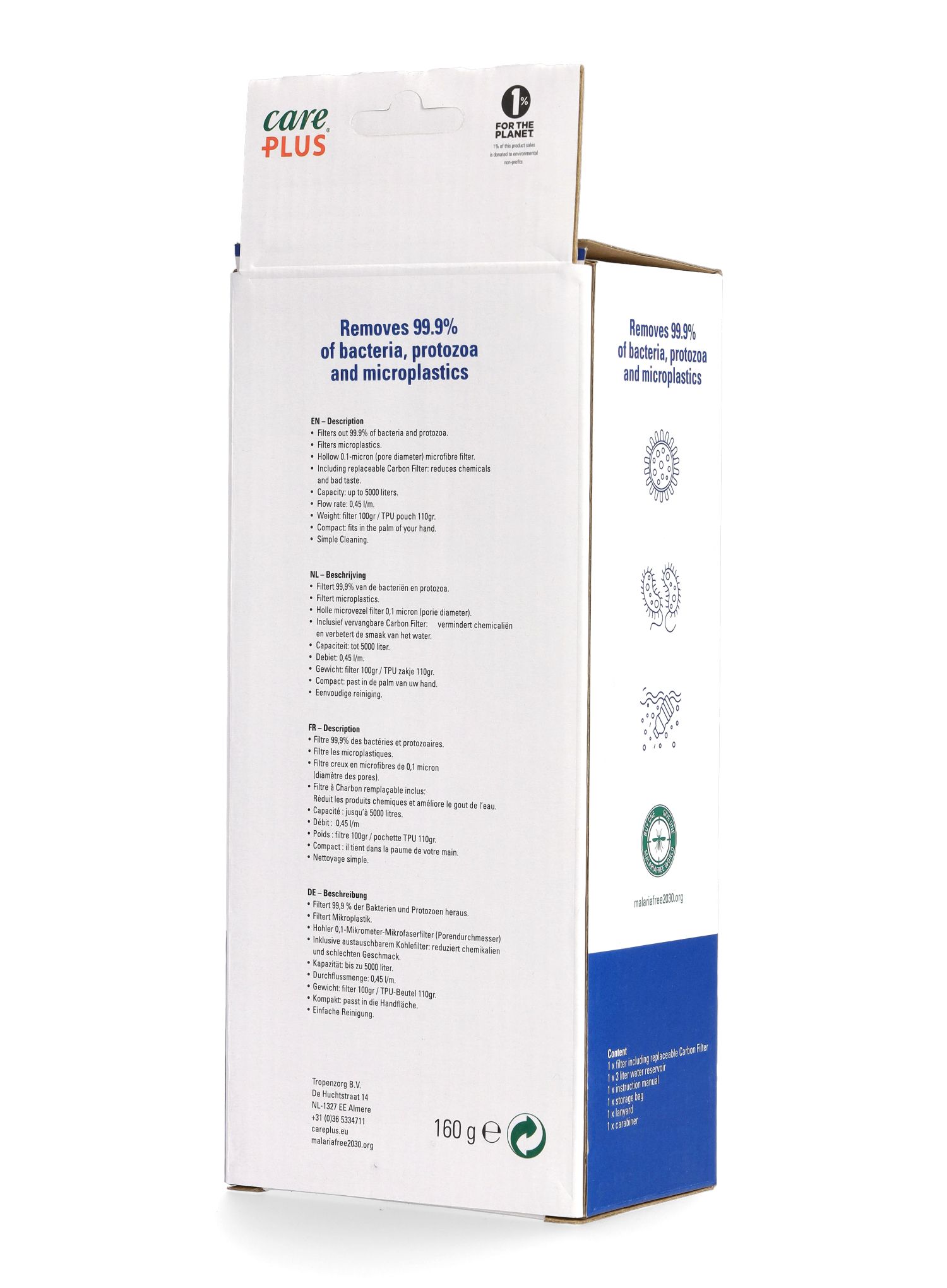 Vandens filtras Care Plus Water Filter - Evo 3l - blue