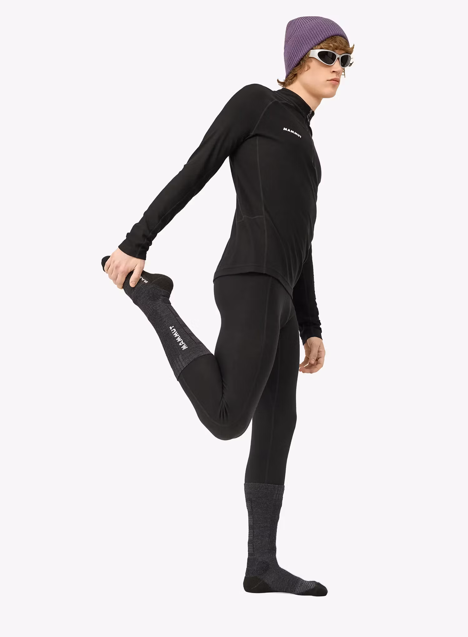 Termo tamprės Mammut Tree Wool Thermal FL Long Tights - black