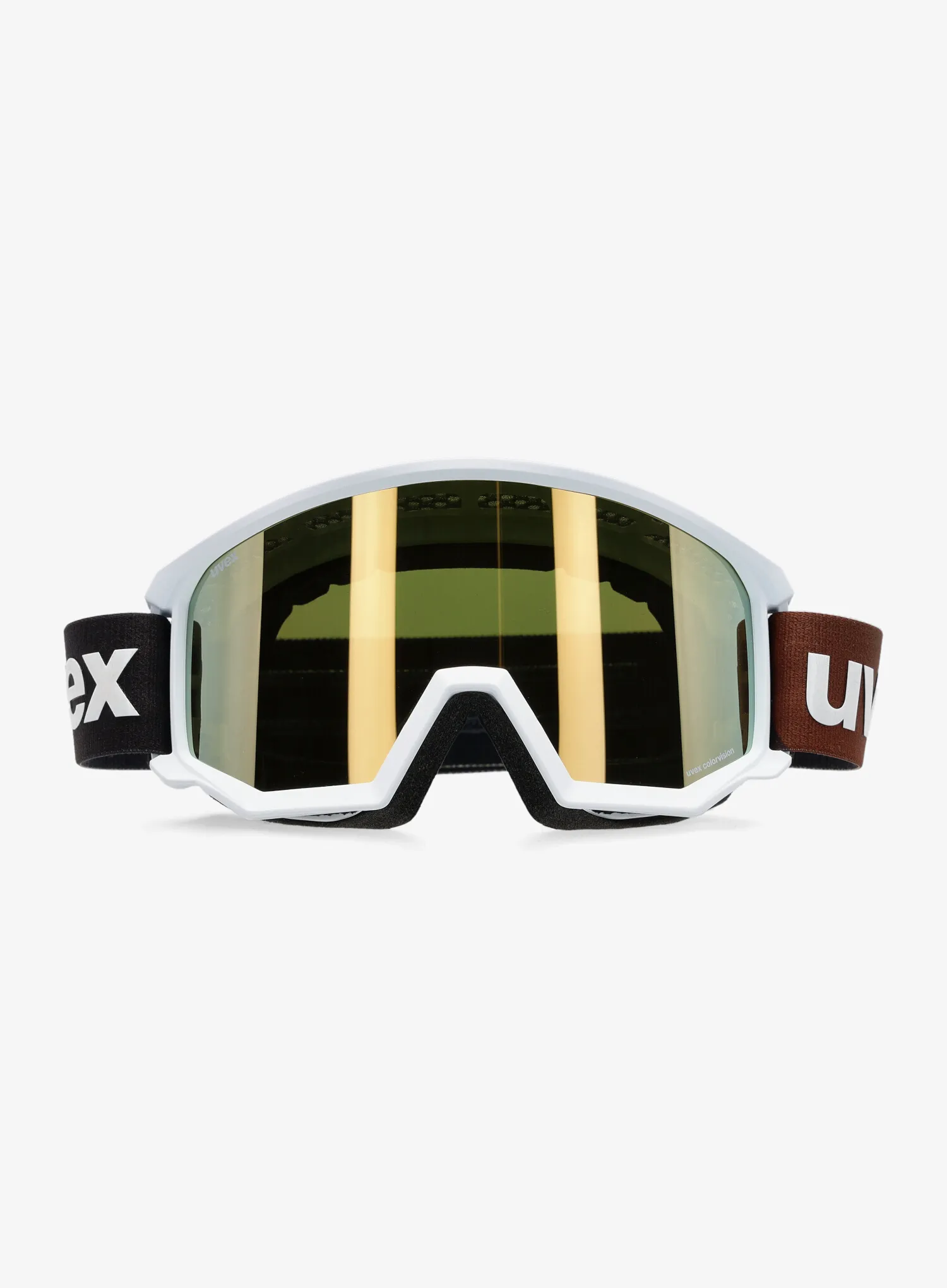 Slidinėjimo akiniai Uvex Athletic CV - white/gold/colorvision/green