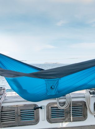 Hamakas Ticket to The Moon King Size Hammock - aqua/dark grey