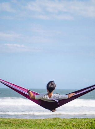 Hamakas Ticket To The Moon King Size Hammock - plum/light purple