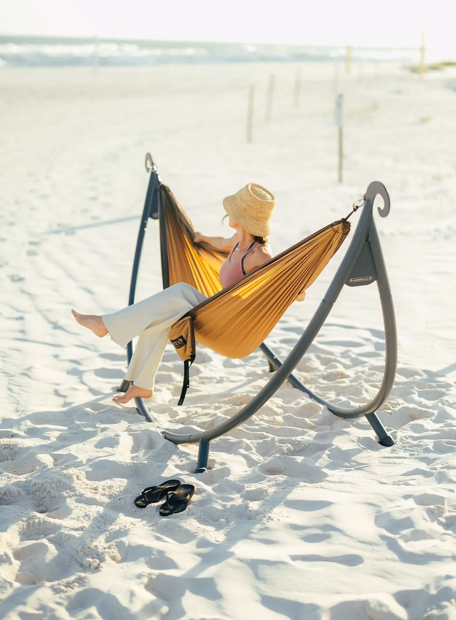 Turistinis hamakas ENO DoubleNest Hammock - chocolate/latte