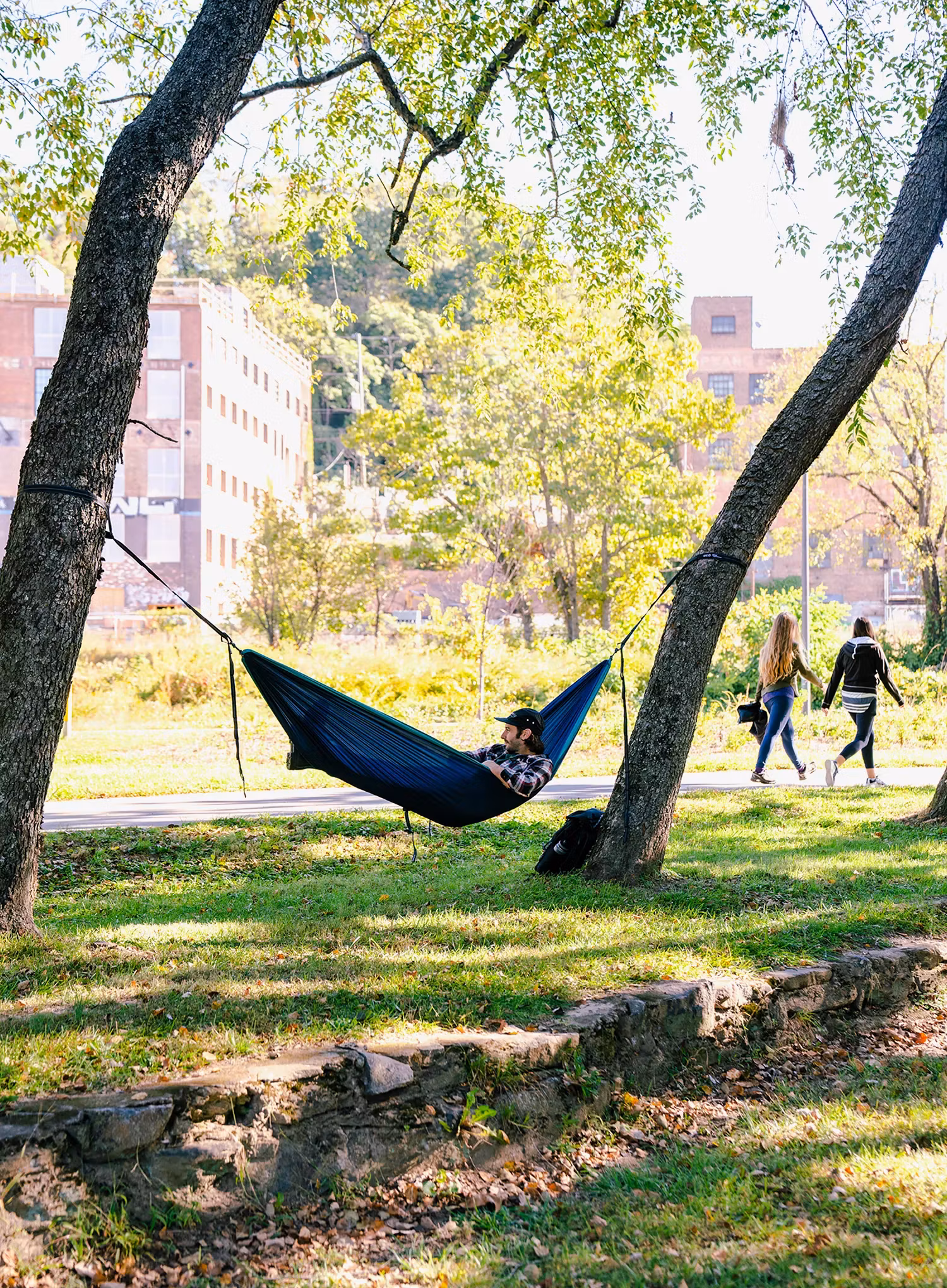 Turistinis hamakas ENO DoubleNest Hammock - navy/seafoam