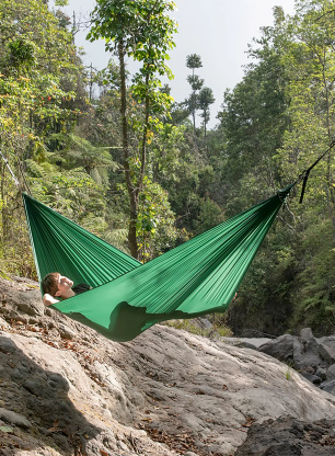 Turistinis hamakas Ticket To The Moon Lightest Hammock - forest green