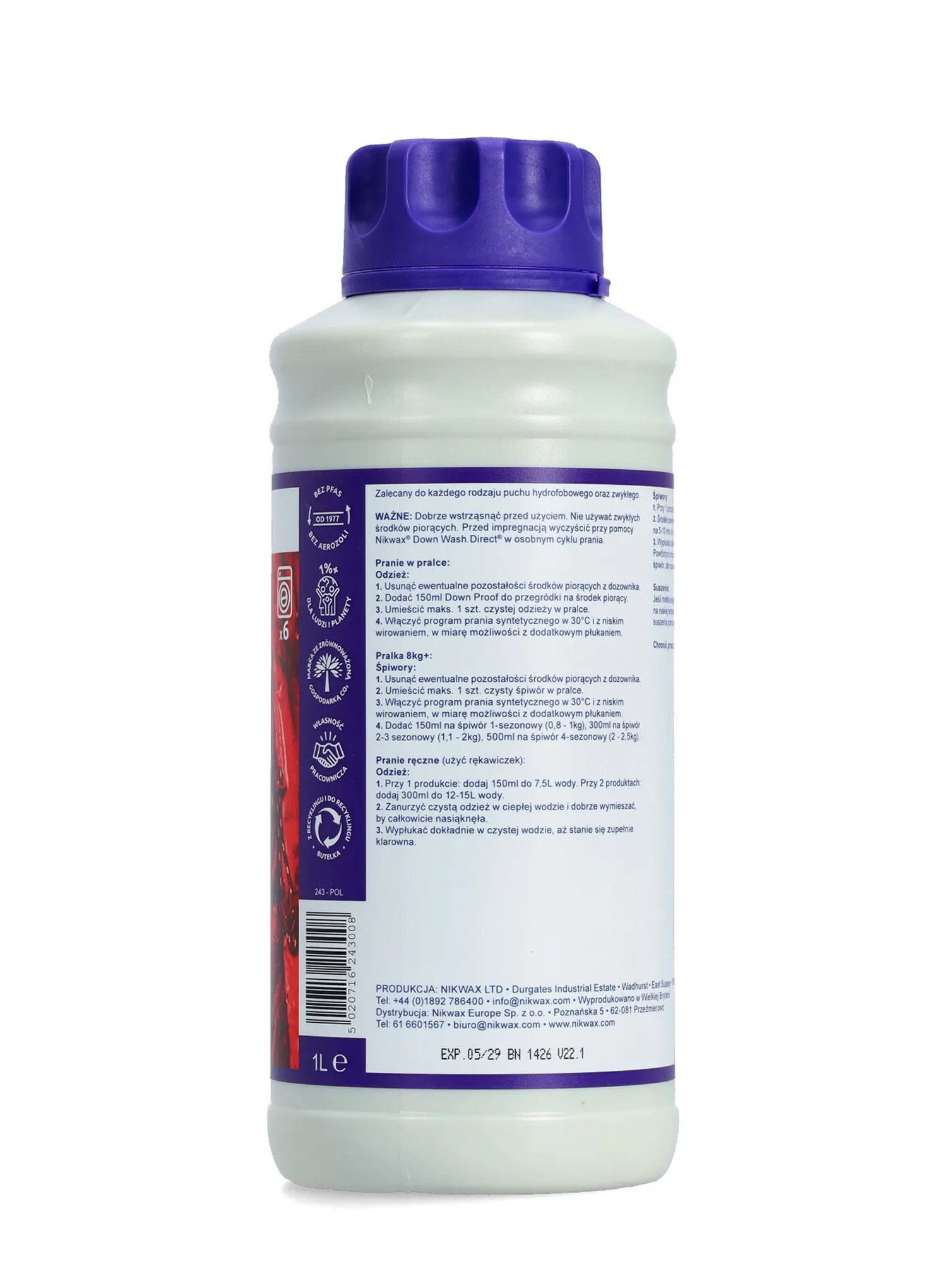 Impregnantas Nikwax Down Proof 1 L