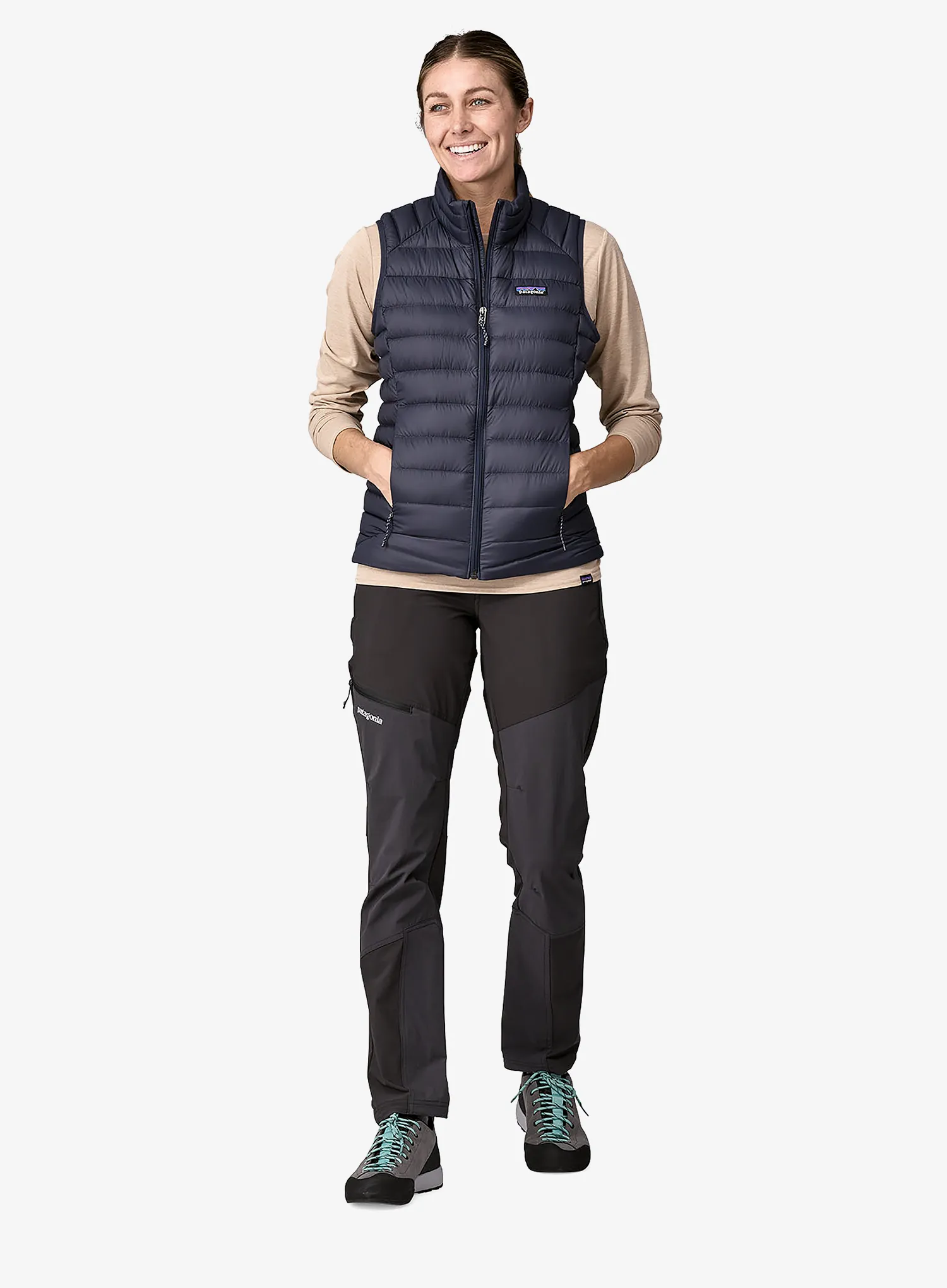 Pūkinė liemenė moteriška Patagonia Down Sweater Vest - smolder blue